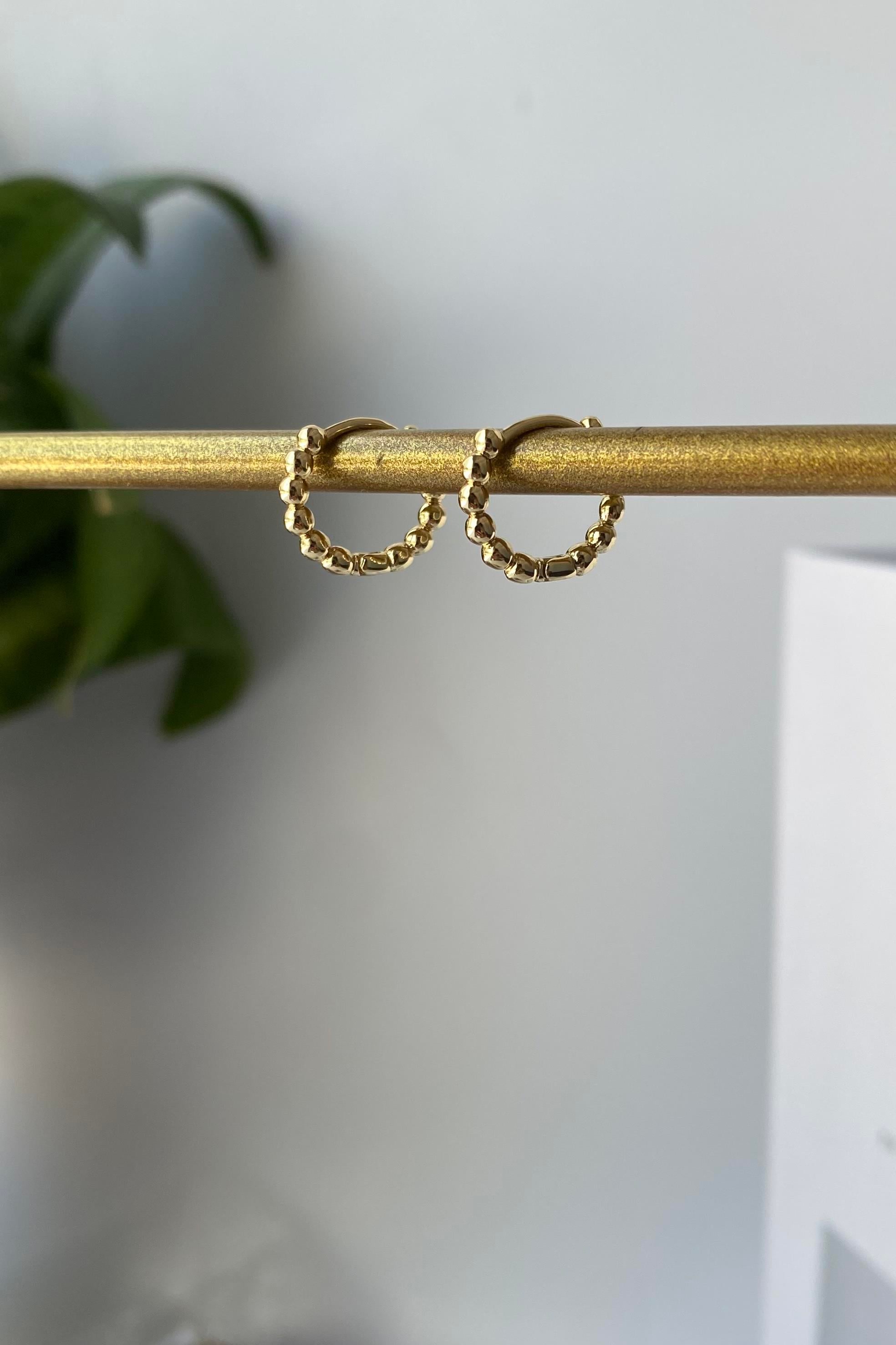 TOPÇUKLU HALKA KÜPE 1.3CM