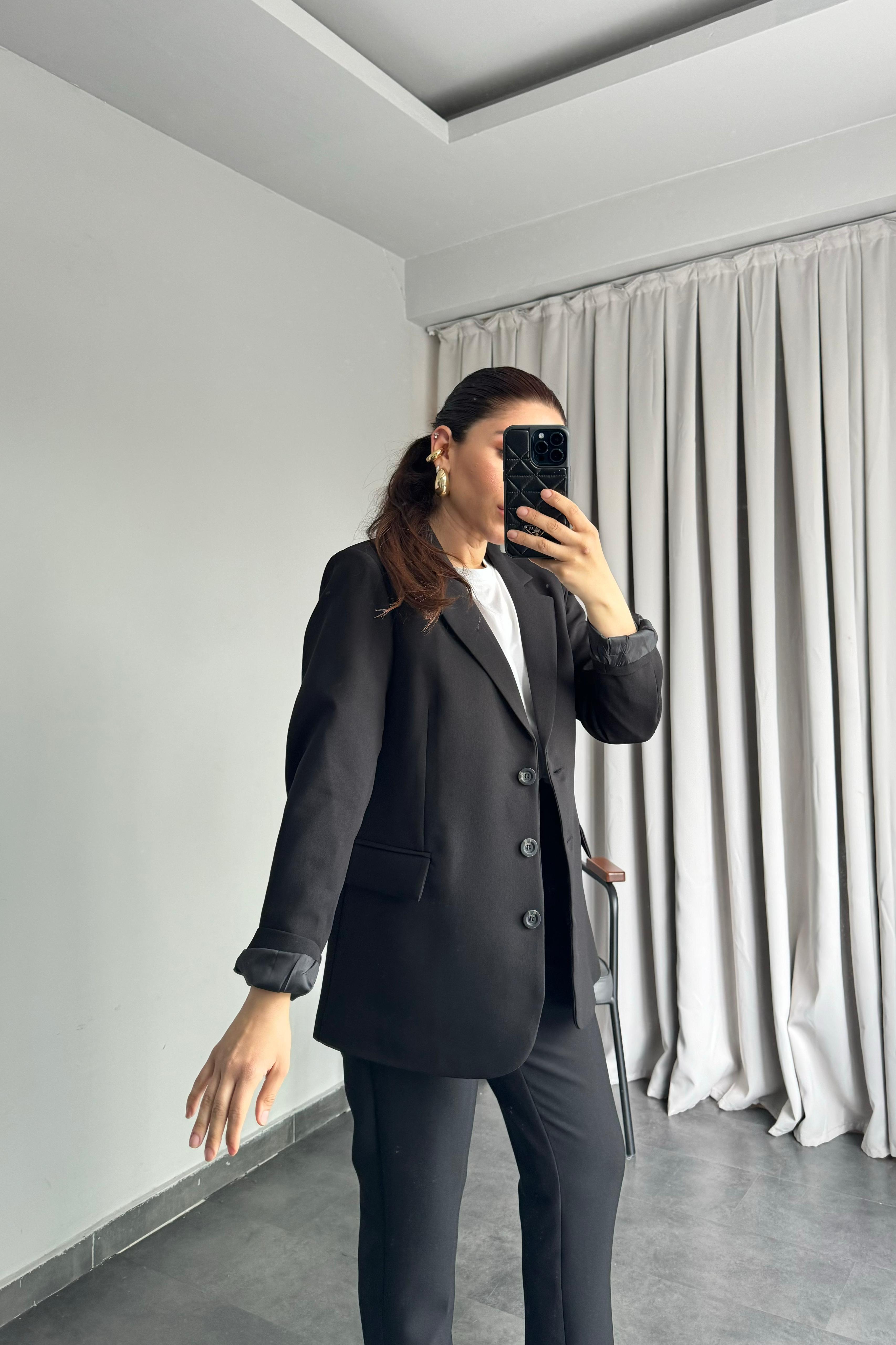 ÜÇ DÜĞMELİ BAZER CEKET /4554