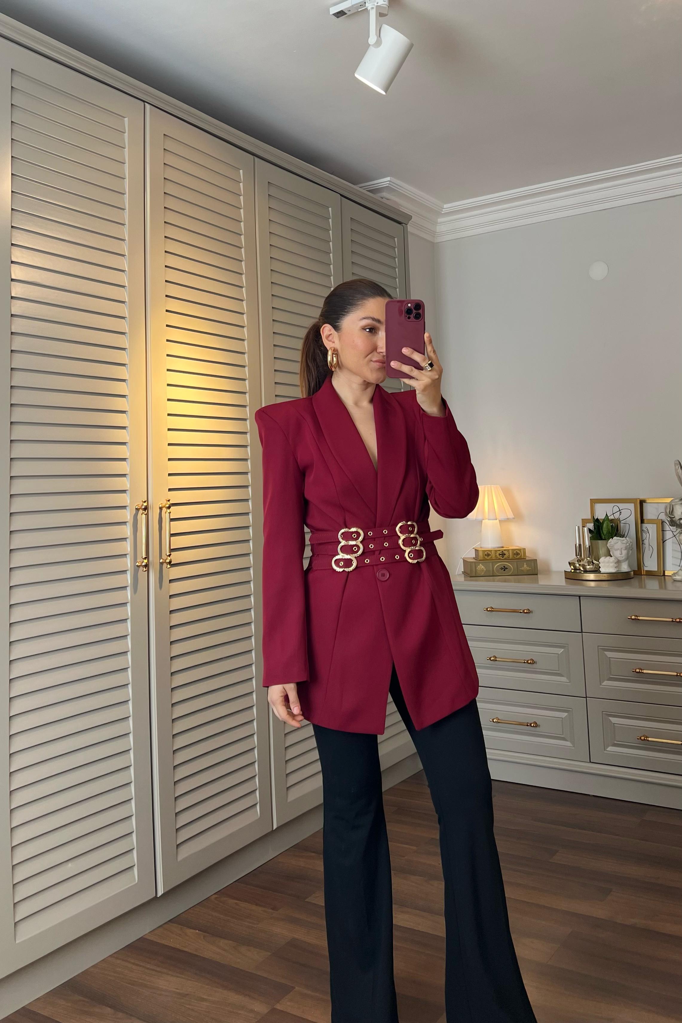 ÜÇ KEMERLİ BLAZER CEKER MD