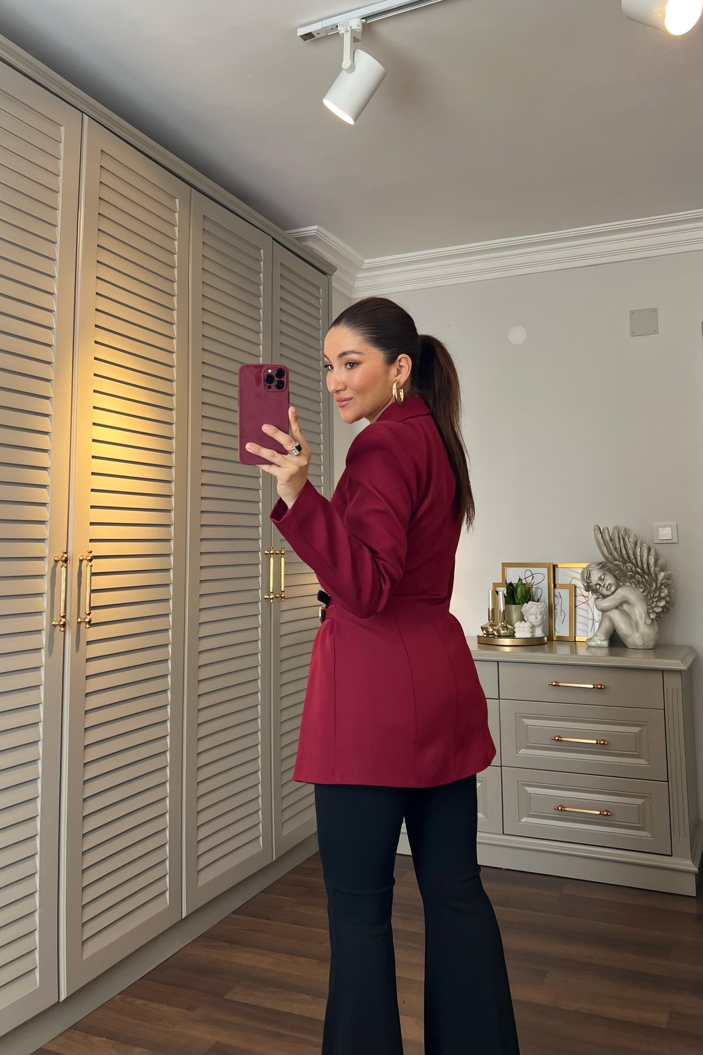 ÜÇ KEMERLİ BLAZER CEKER MD