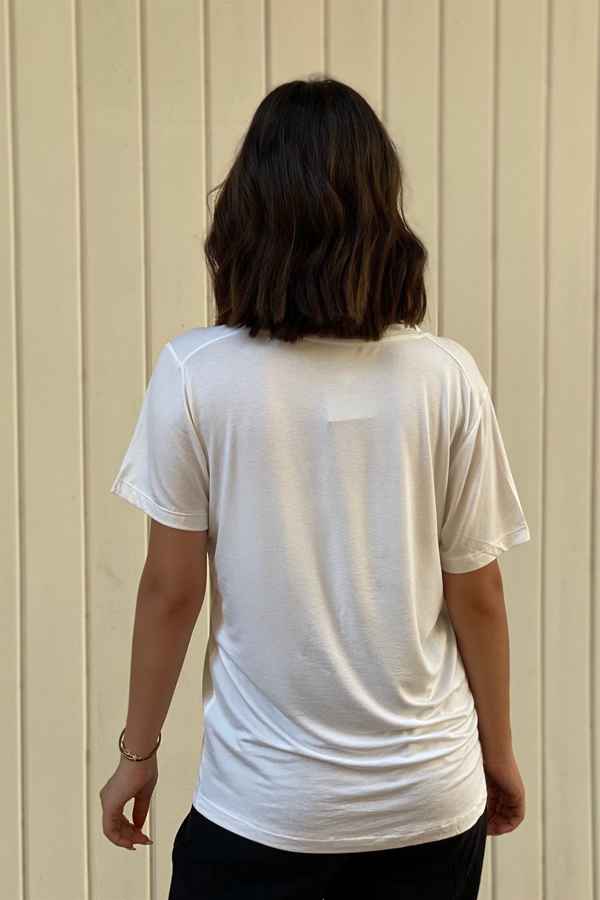 V YAKA VISKON T-SHIRT