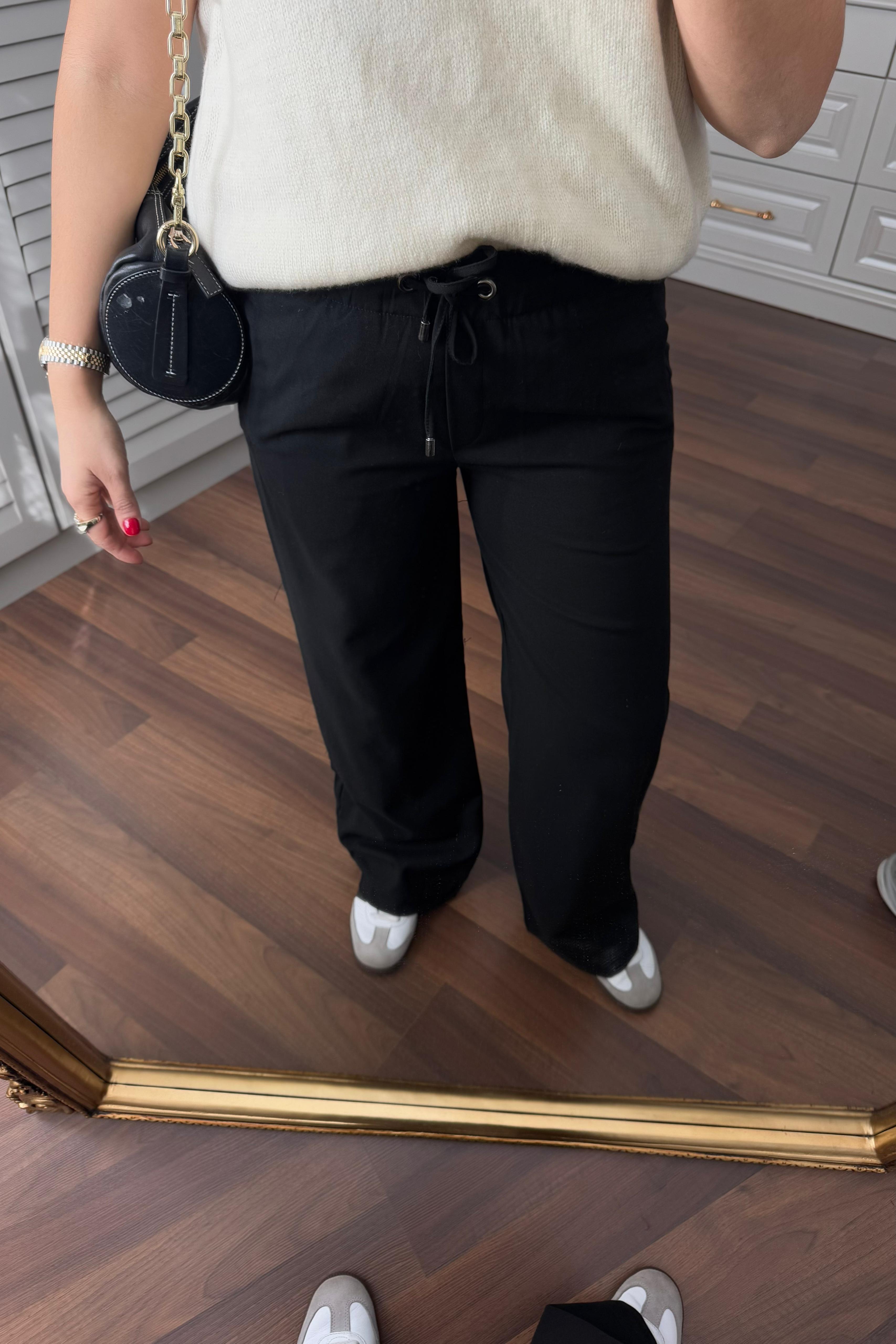 YAN CEPLİ LASTİKLİ PALAZZO PANTOLON ZR / 1081