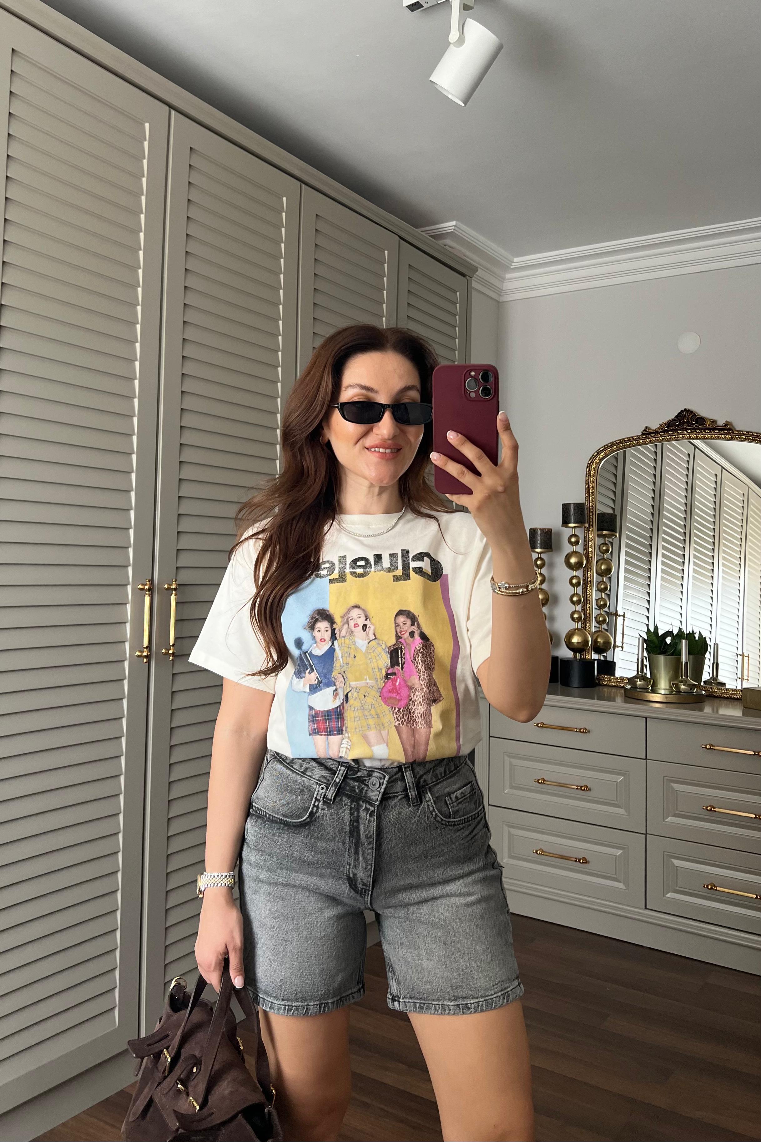 YÜKSEK BEL MOM ŞORT