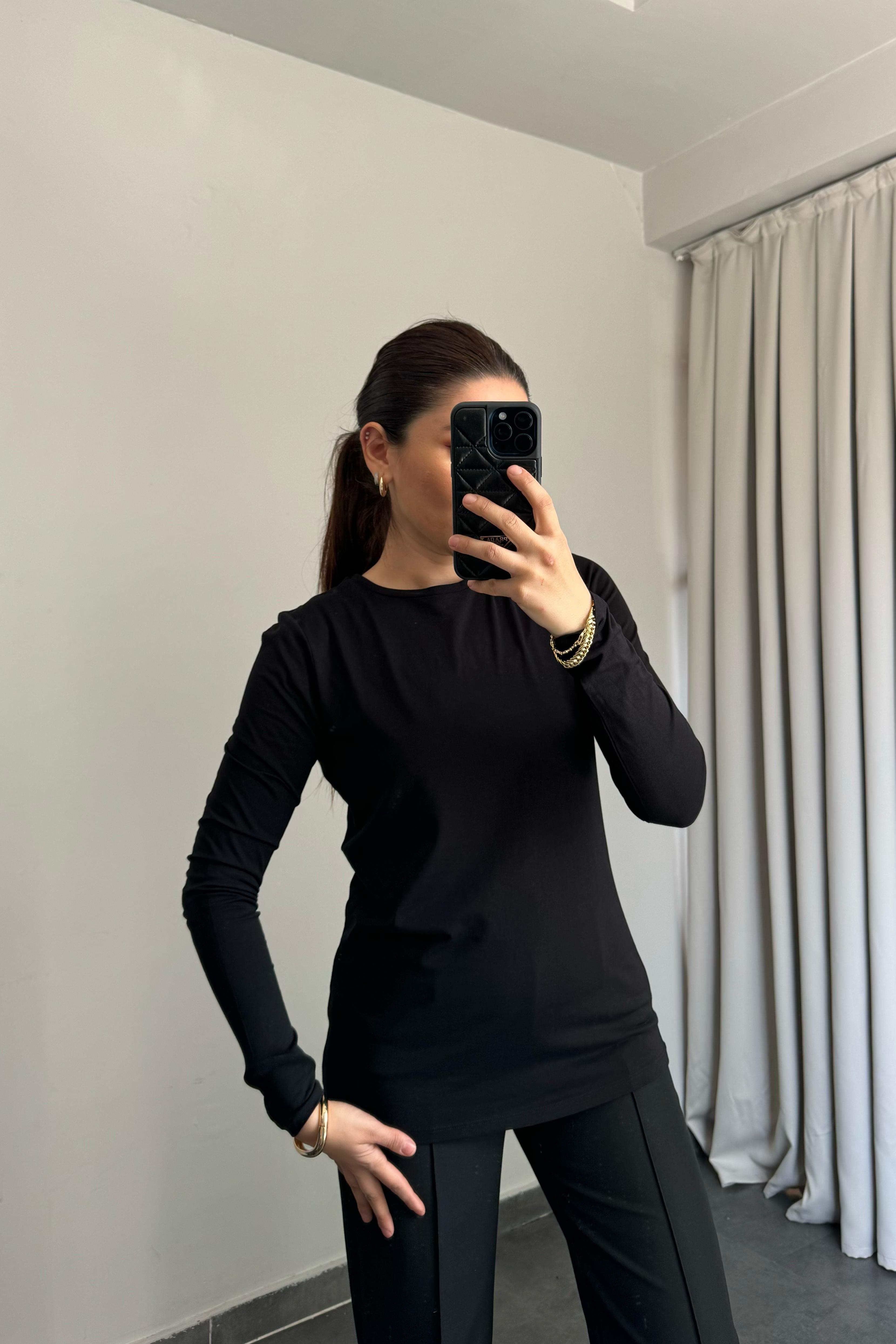 YUVARLAK YAKA UZUN KOL BASIC BODY