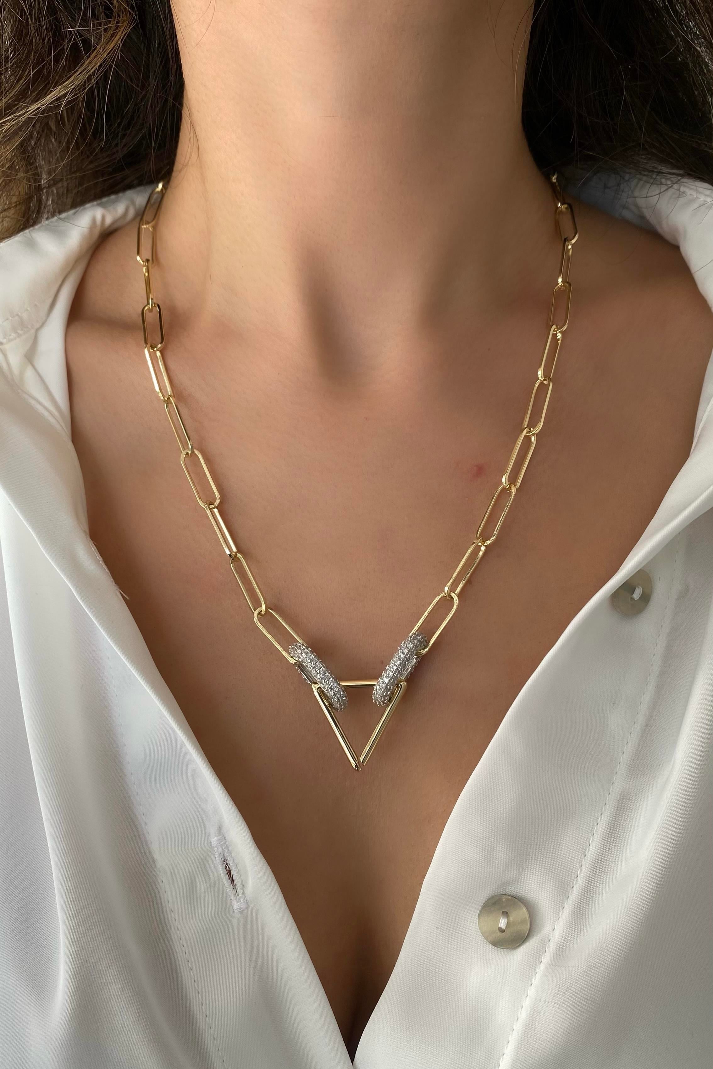 ZİRKON TAŞ ÜÇGEN ATAÇ KOLYE