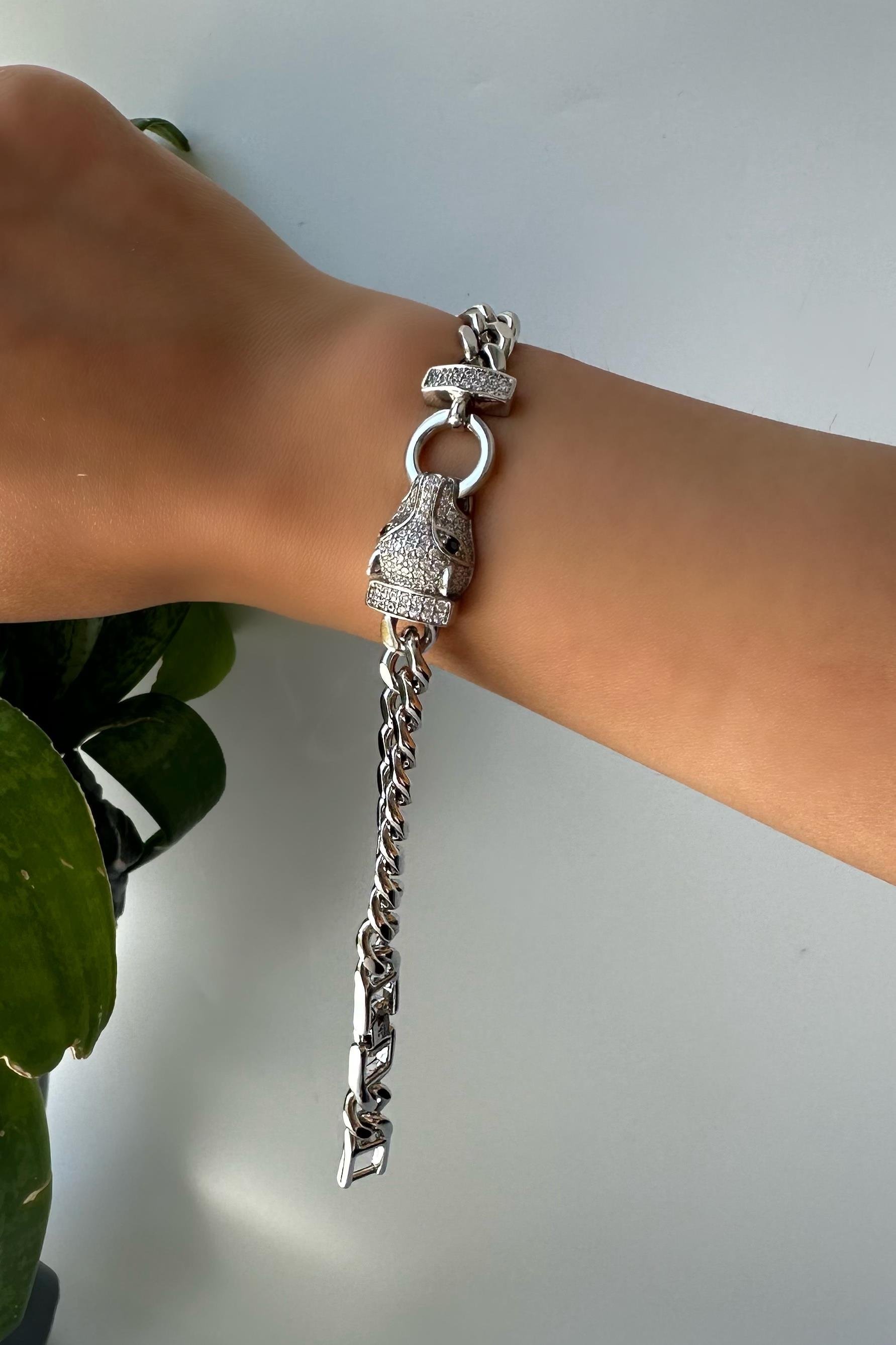 ZİRKON TAŞLI TIGER BİLEZİK