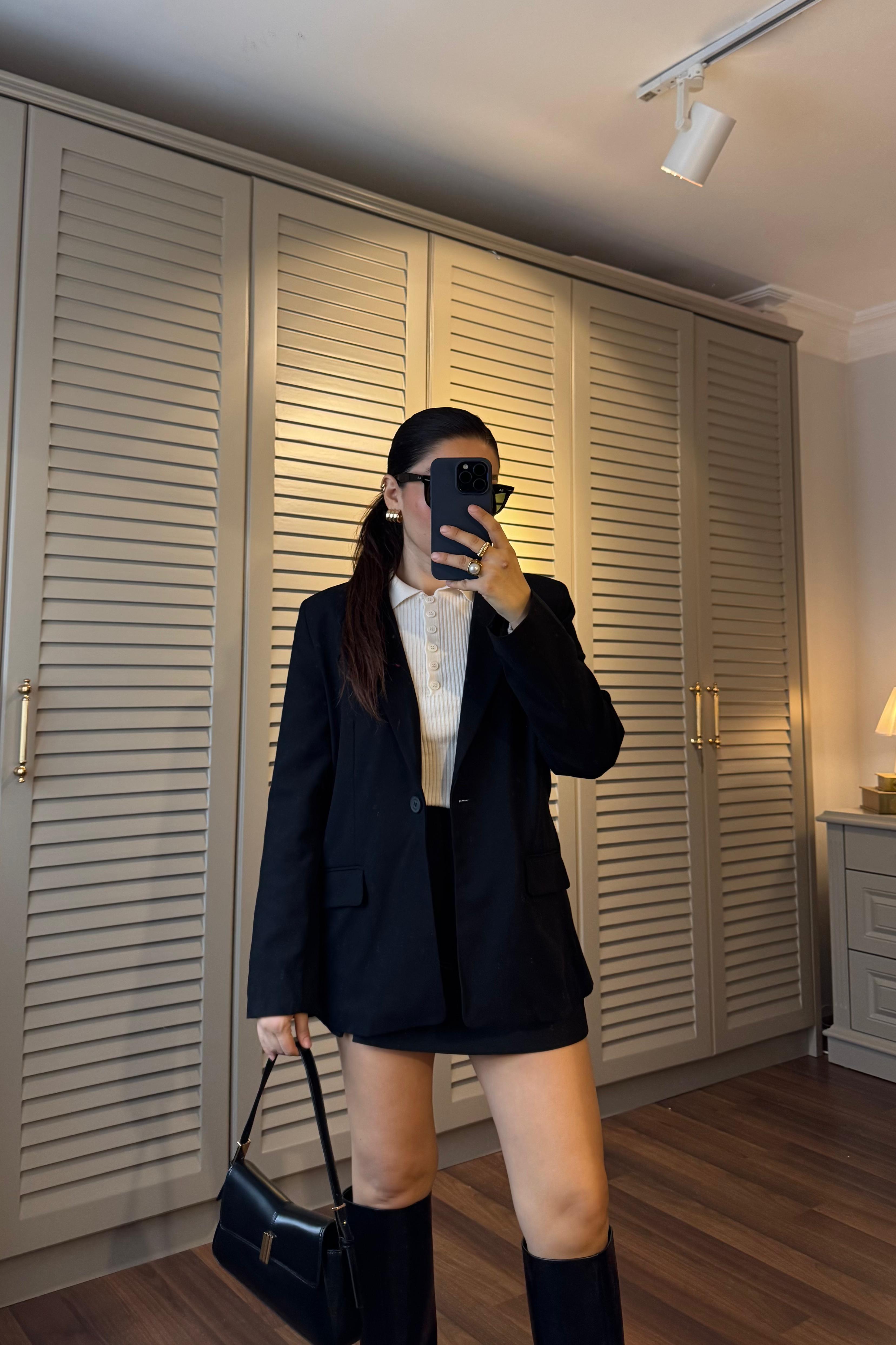 ZR TEK DÜĞMELİ BLAZER CEKET