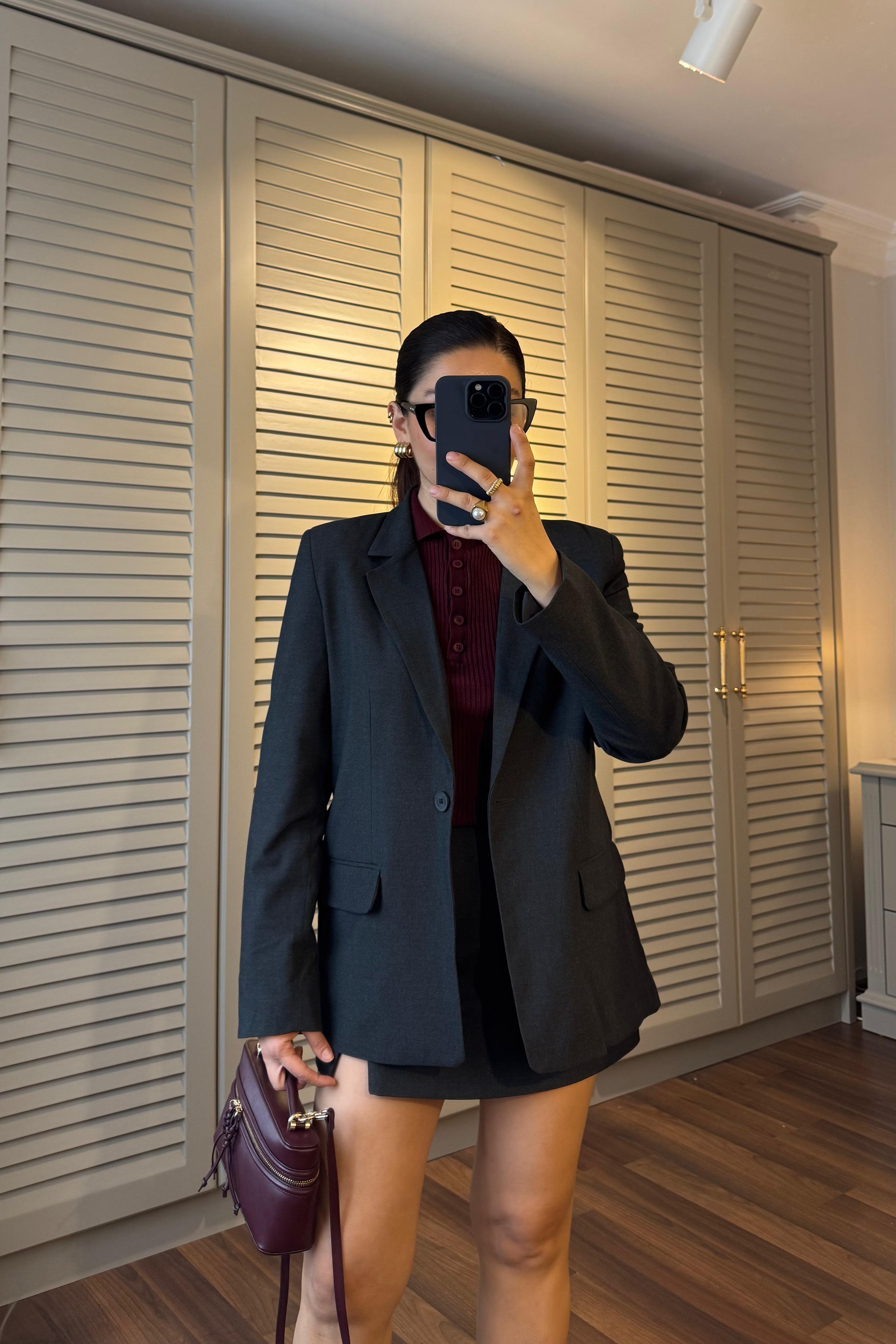 ZR TEK DÜĞMELİ BLAZER CEKET