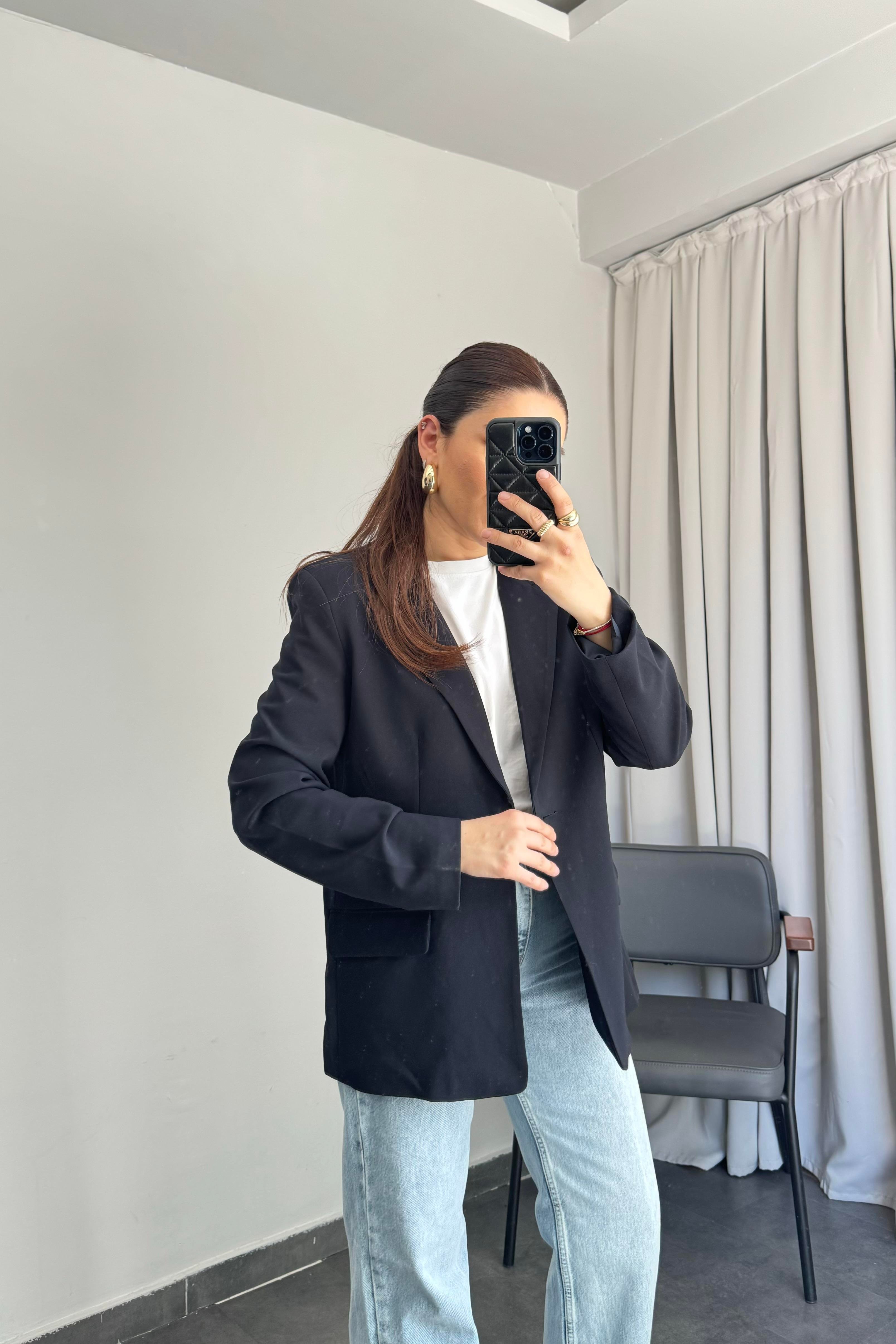 ZR TEK DÜĞMELİ BLAZER CEKET