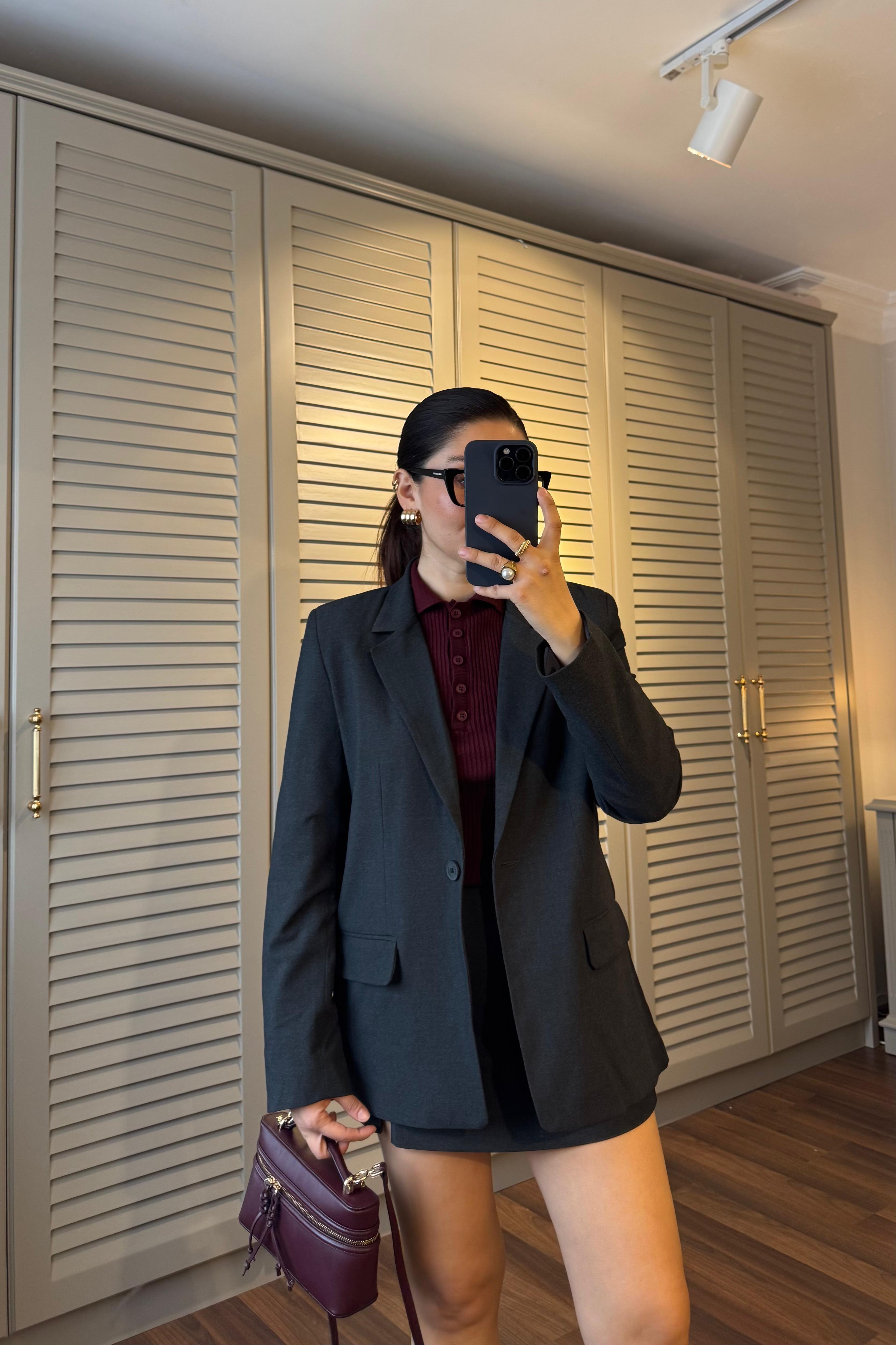ZR TEK DÜĞMELİ BLAZER CEKET