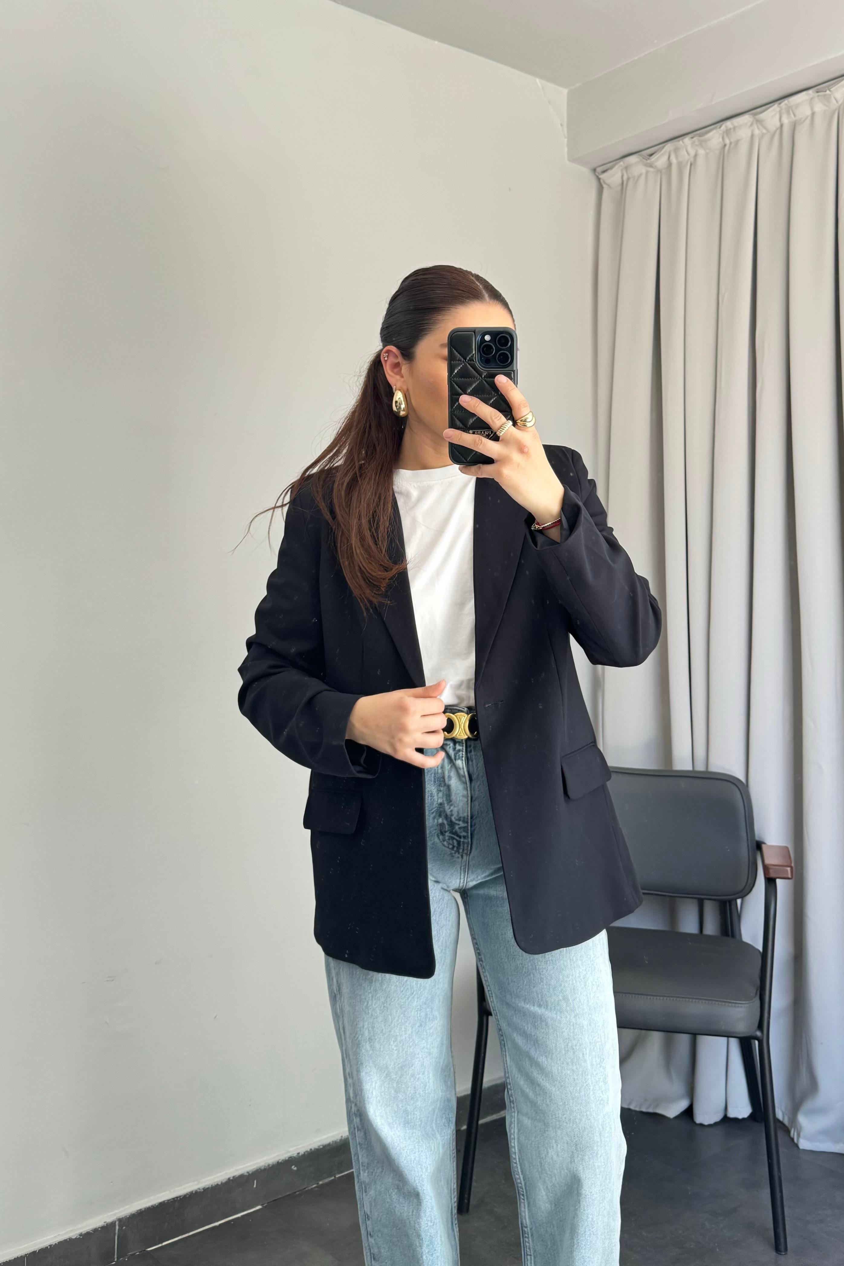 ZR TEK DÜĞMELİ BLAZER CEKET