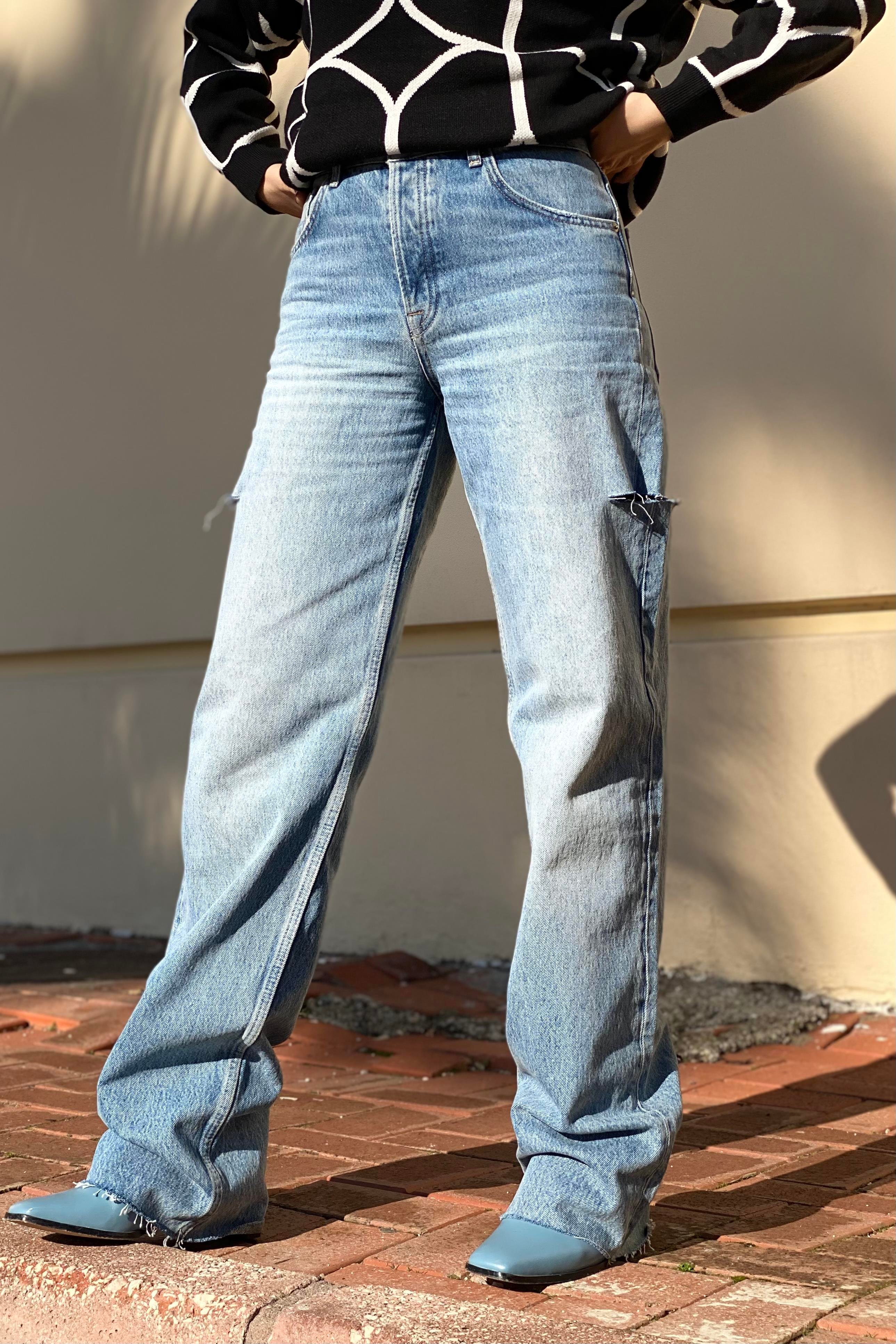 ZR YANI KESİK WİDE LEG JEAN