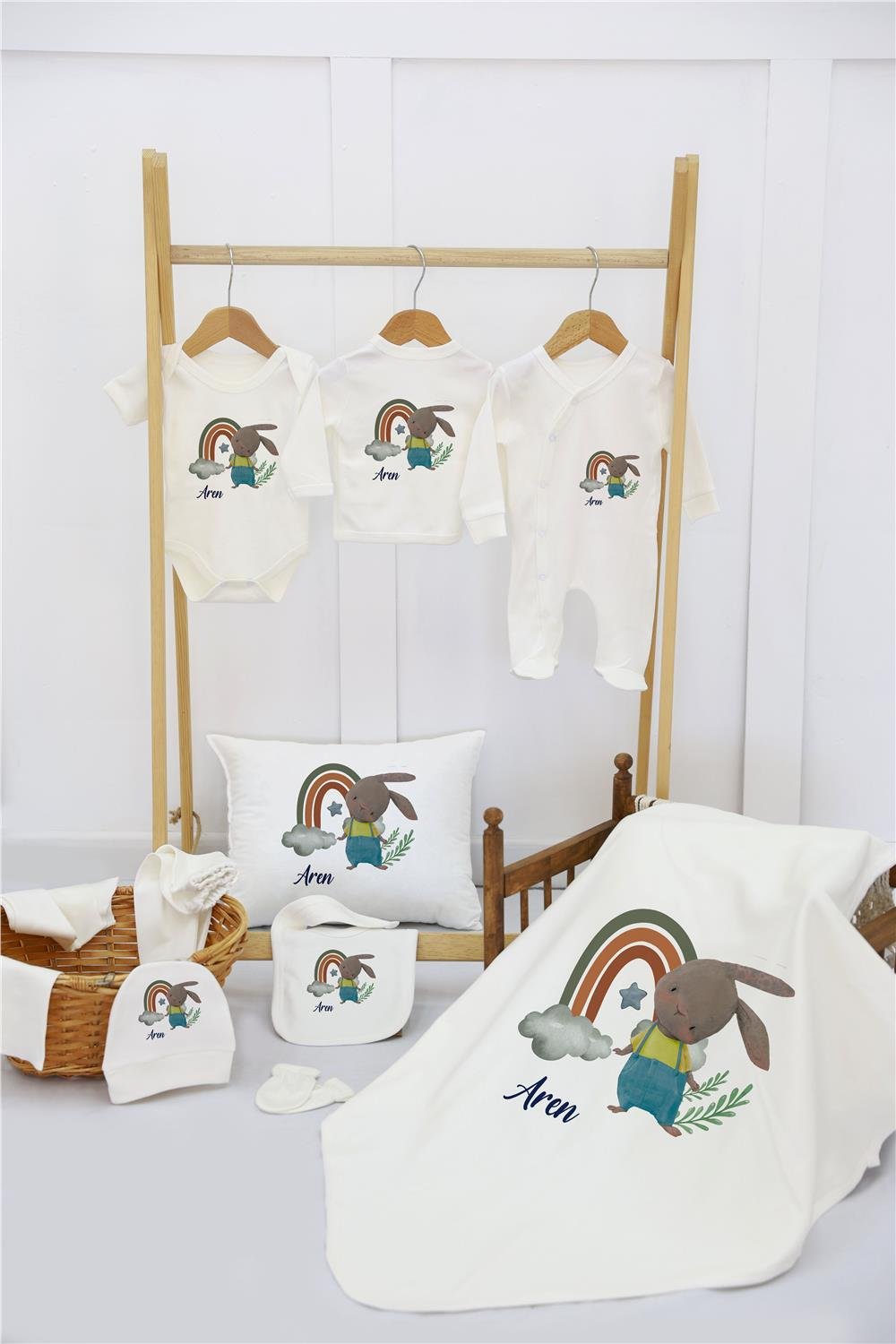 Arı ve Bal Temalı 11'li İsimli Organik Hastane Çıkış Seti