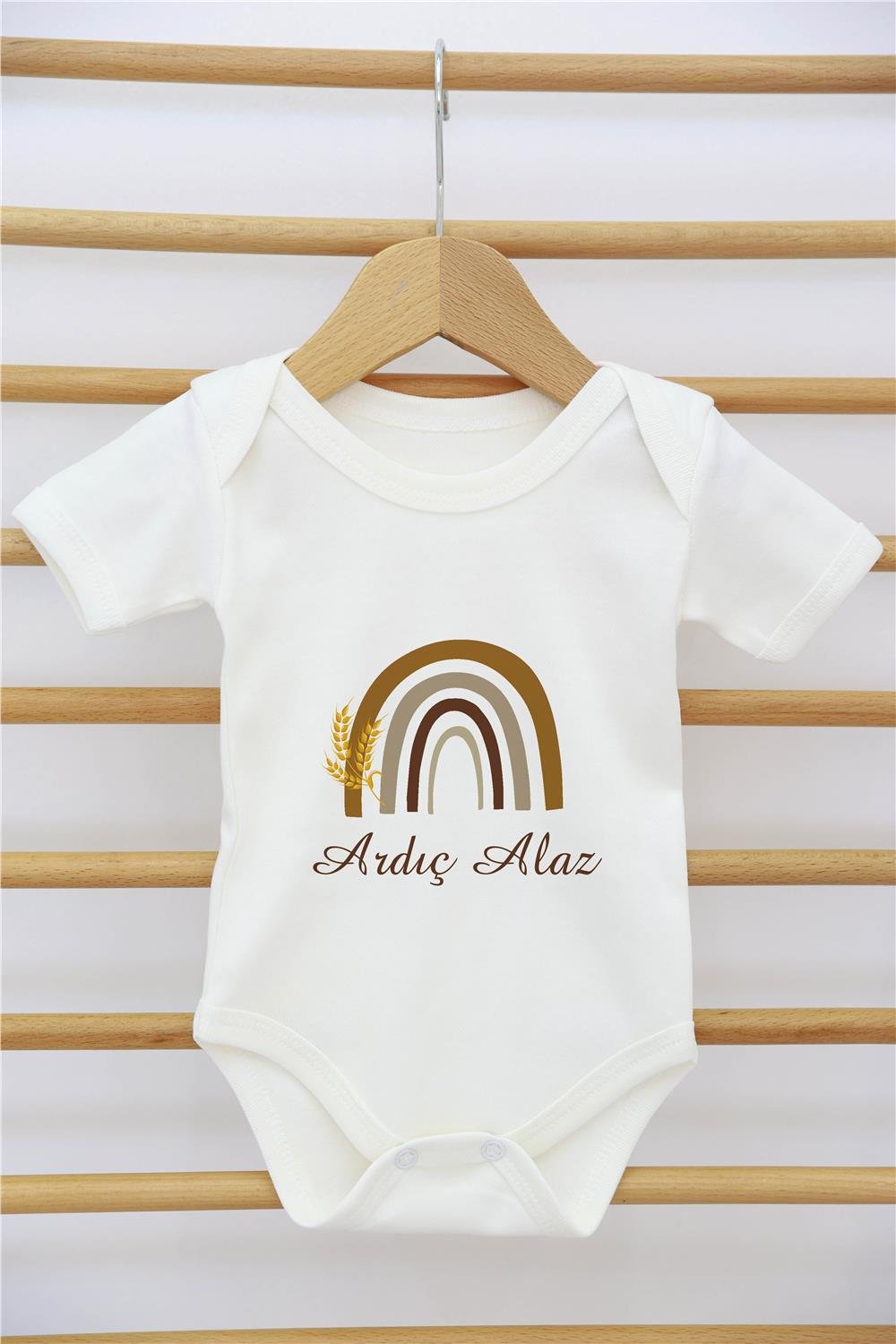 Aslan ve Yeşil Yaprak Desenli 11'li İsimli Organik Hastane Çıkış Seti