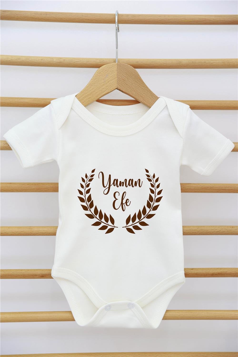 Aslan ve Yeşil Yaprak Desenli 11'li İsimli Organik Hastane Çıkış Seti