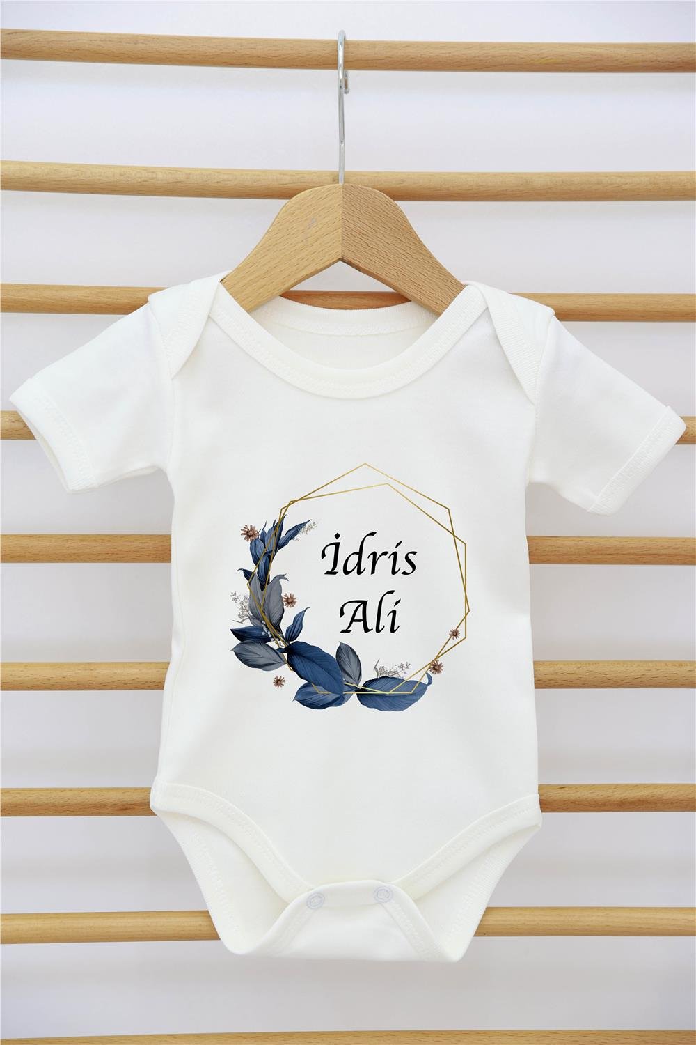 Ay ve Yıldız Desenli 11'li İsimli Organik Hastane Çıkış Seti