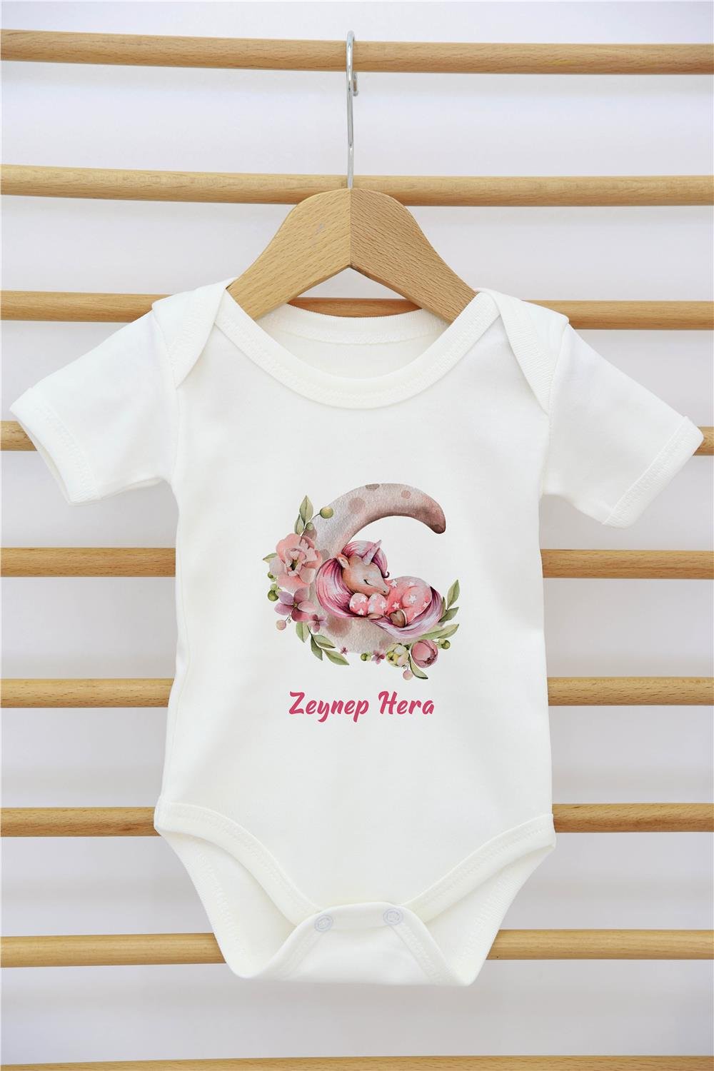 Çiçek Desenli 11'li İsimli Organik Hastane Çıkış Seti