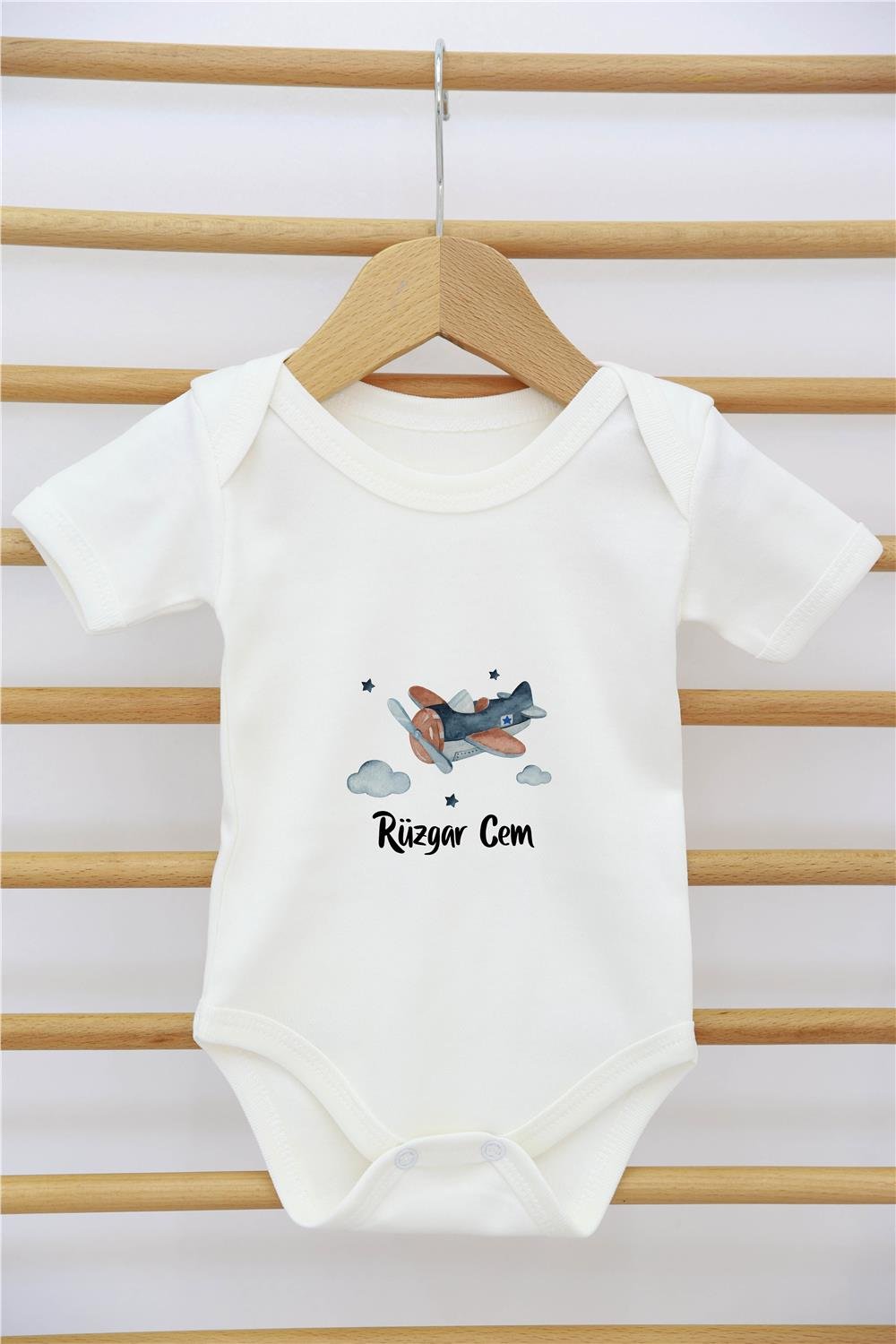 Çiçek ve Safari Desenli 11'li İsimli Organik Hastane Çıkış Seti