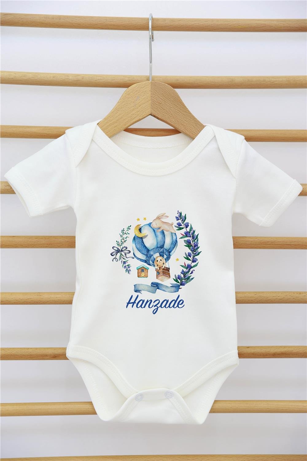 Fil ve Balon Desenli 11'li İsimli Organik Hastane Çıkış Seti