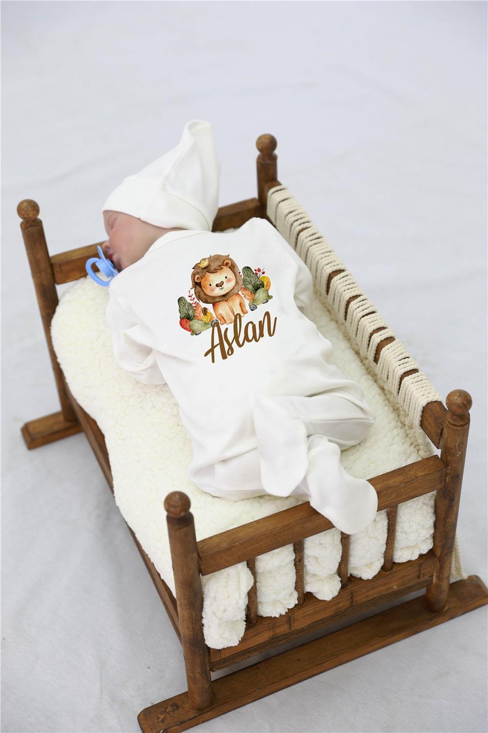 Fil ve Sevimli Arkadaşları Desenli 11'li İsimli Organik Hastane Çıkış Seti