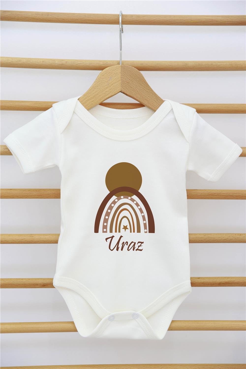 Gökkuşağı Desenli 11'li İsimli Organik Hastane Çıkış Seti