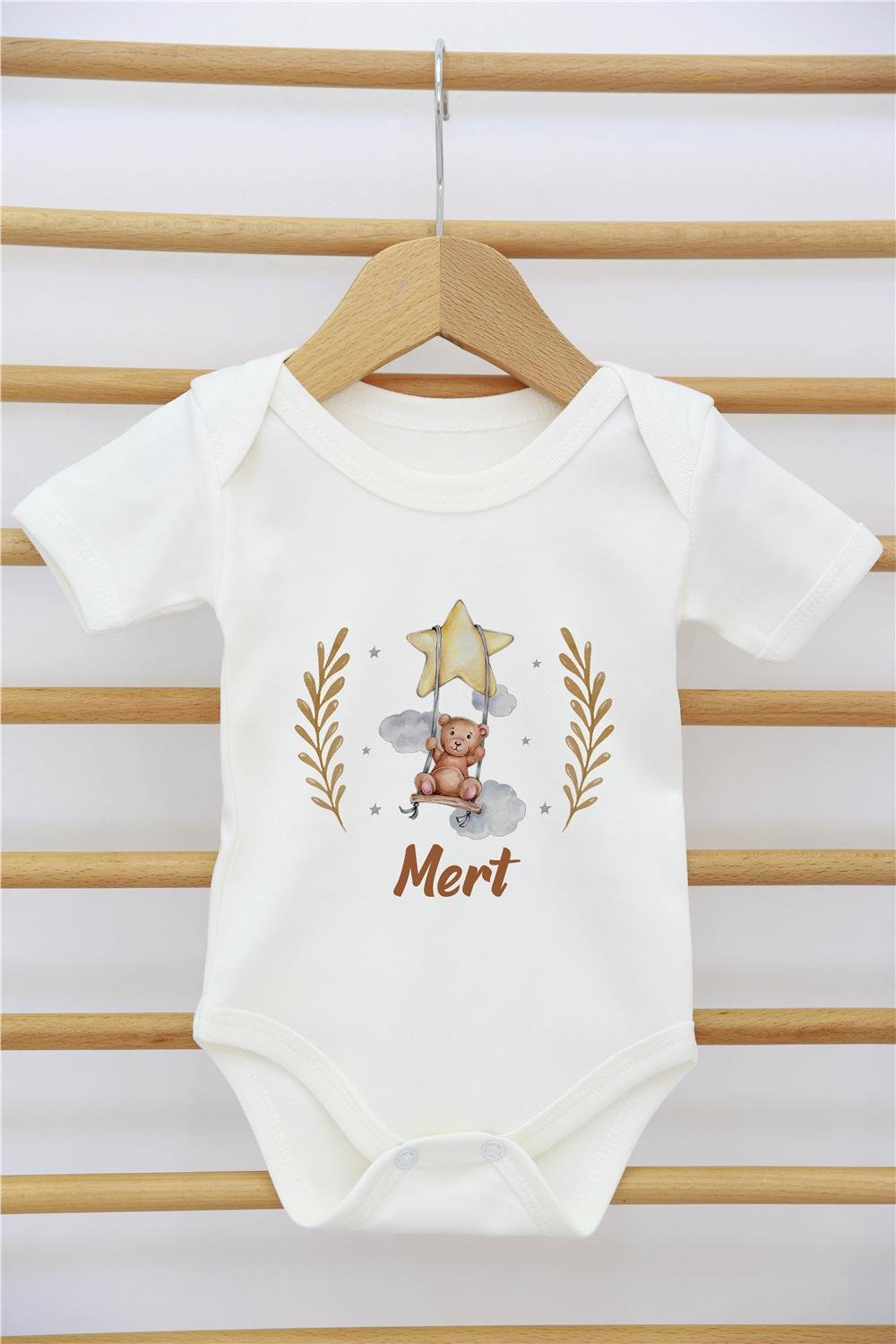 Gökkuşağı Desenli 11'li İsimli Organik Hastane Çıkış Seti