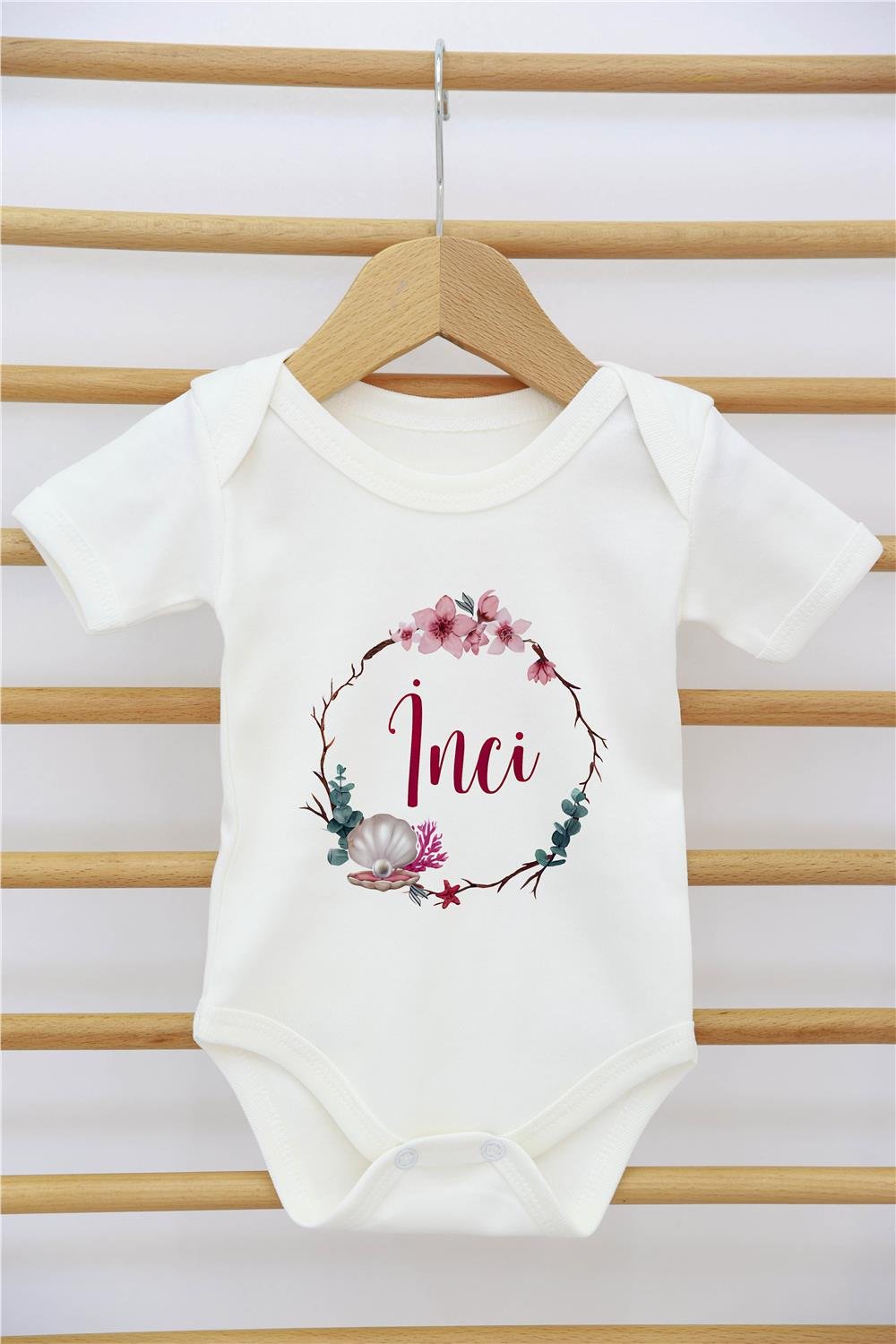 Gökkuşağı Desenli 11'li İsimli Organik Hastane Çıkış Seti