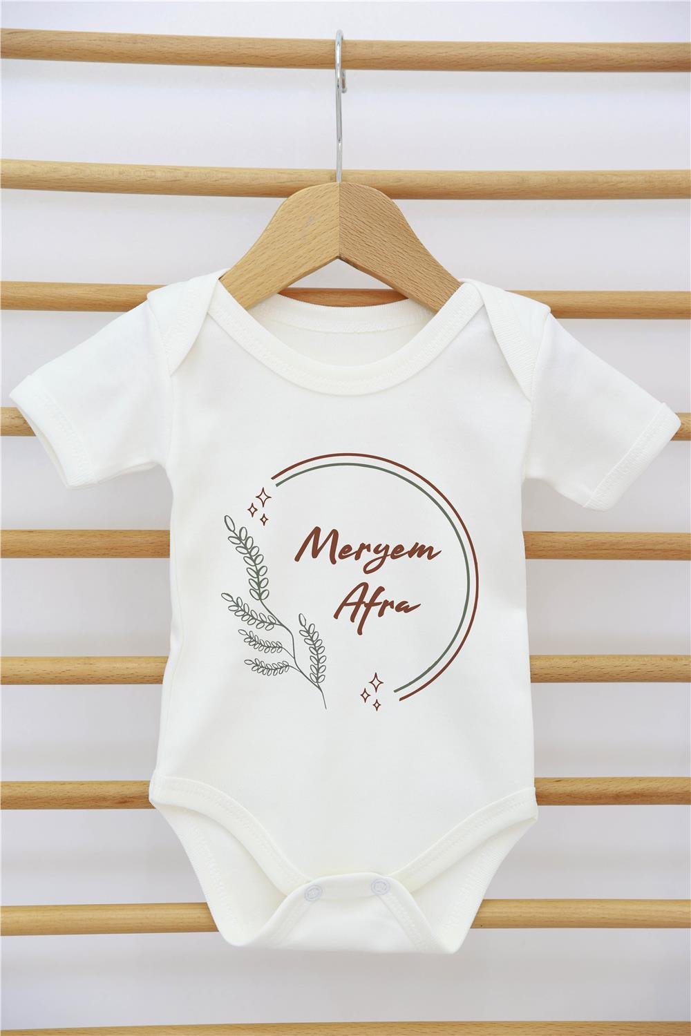 Gökkuşağı Desenli 11'li İsimli Organik Hastane Çıkış Seti