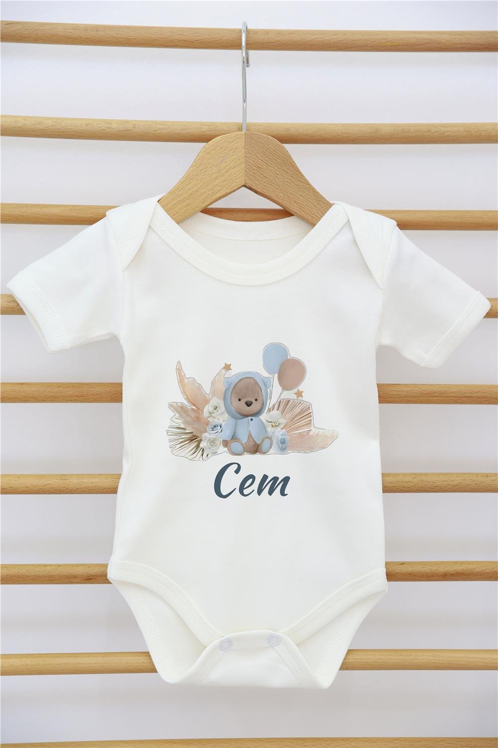 Gökkuşağı Desenli 11'li İsimli Organik Hastane Çıkış Seti