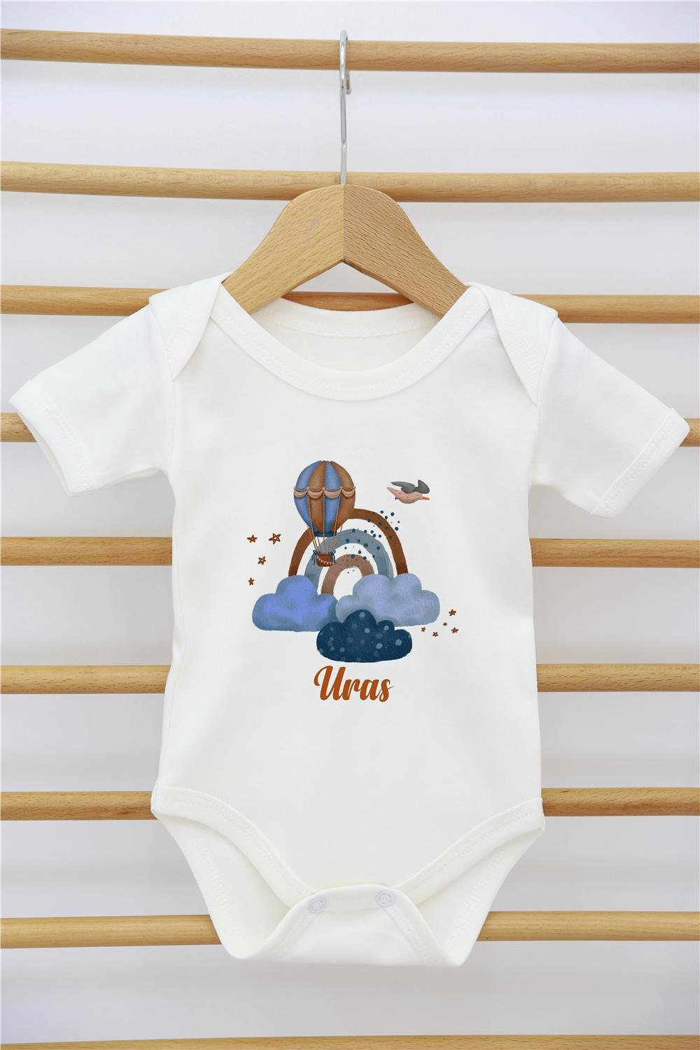 Gökkuşağı Desenli 11'li İsimli Organik Hastane Çıkış Seti