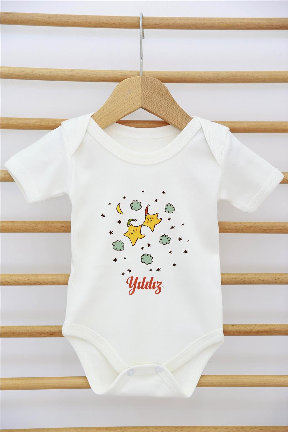 Gökkuşağı Desenli  11'li İsimli Organik Hastane Çıkış Seti