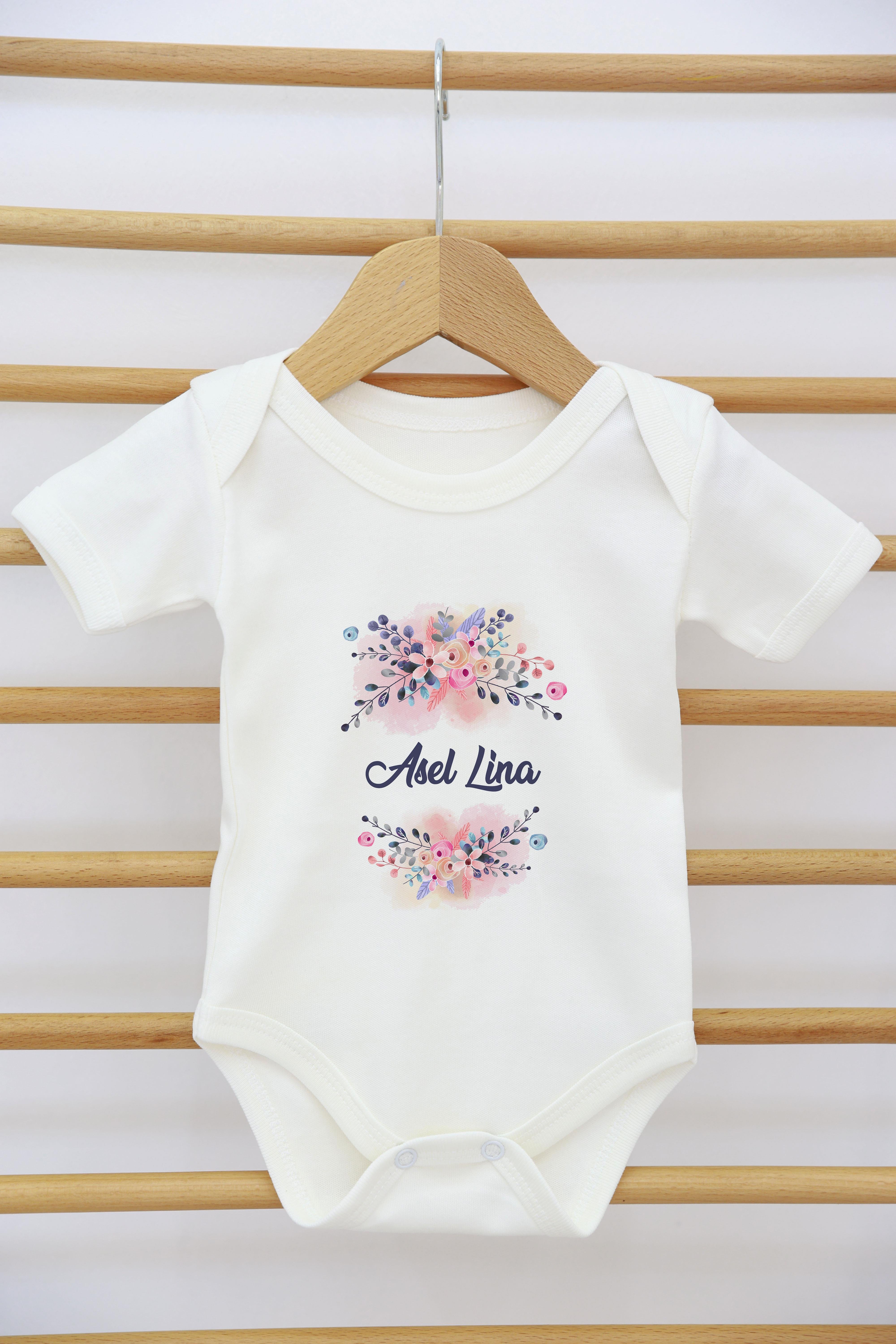 Kuğu Desenli 11'li İsimli Organik Hastane Çıkış Seti