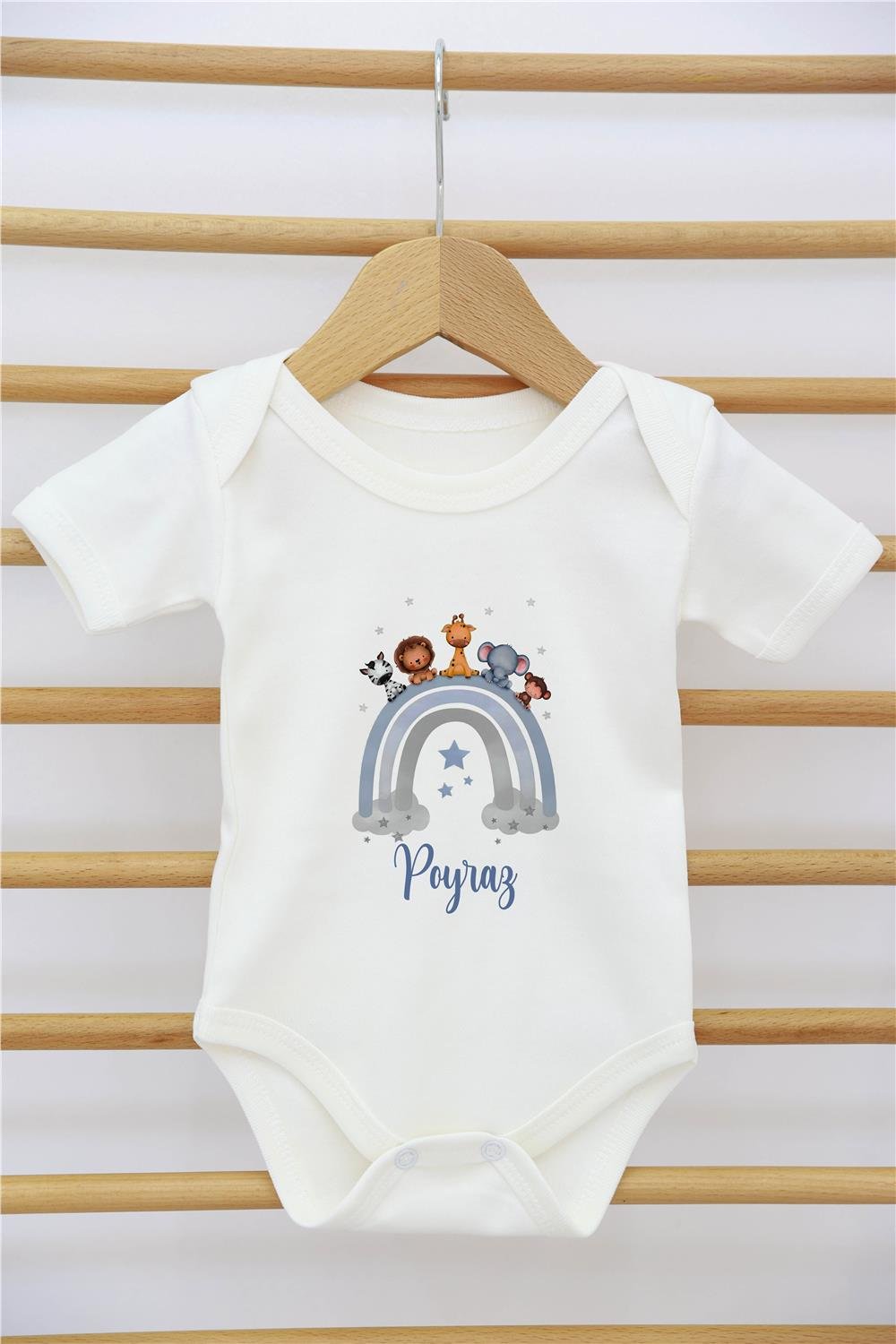 Safari ve Çiçek Desenli 11'li İsimli Organik Hastane Çıkış Seti