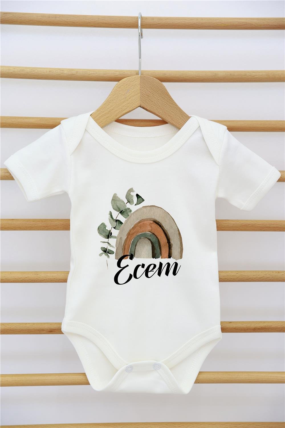 Sevimli Kuzu ve Çiçek Desenli 11'li İsimli Organik Hastane Çıkış Seti