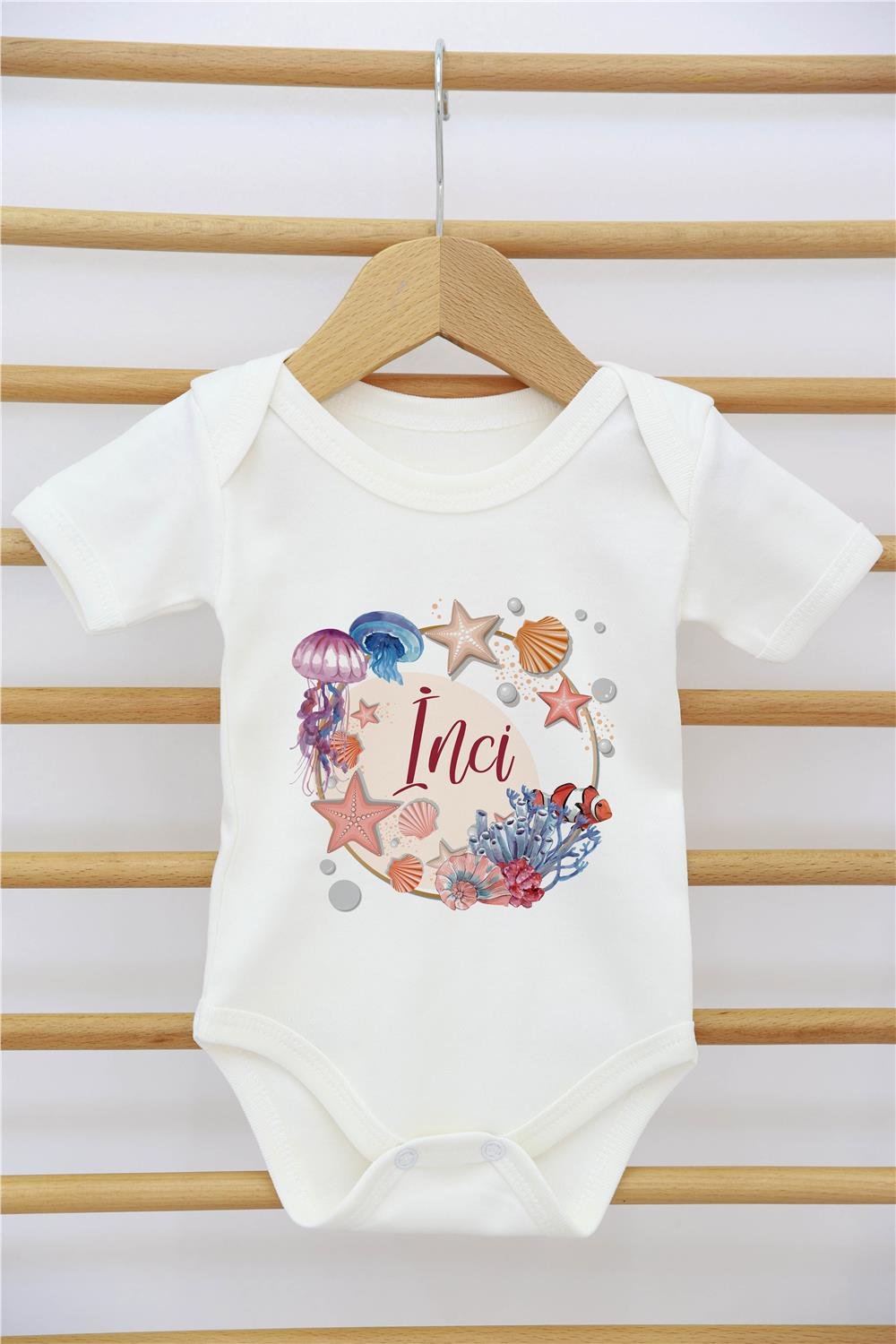 Sevimli Ördek ve Araba Desenli 11'li İsimli Organik Hastane Çıkış Seti