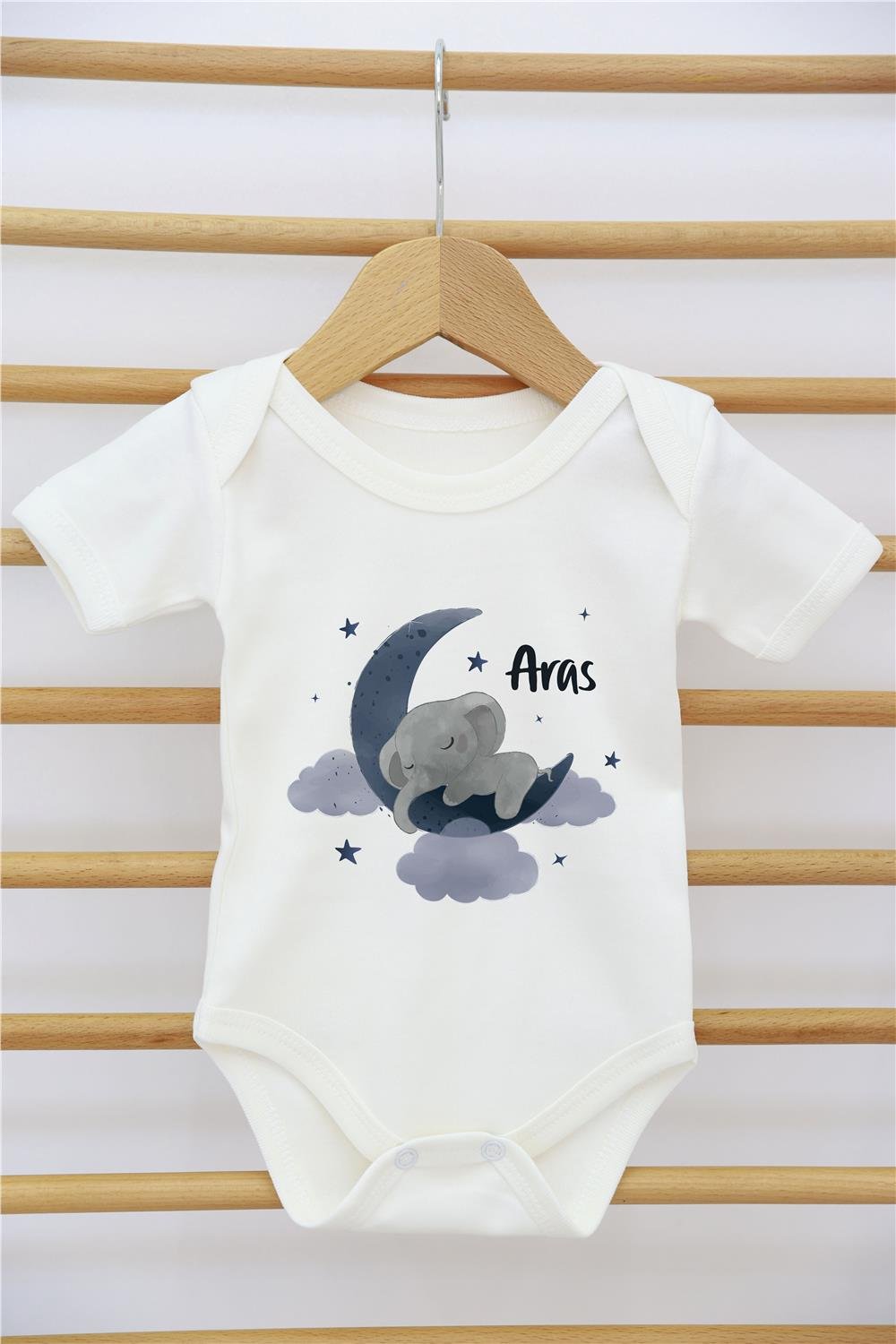 Sevimli Tavşan Desenli 11'li İsimli Organik Hastane Çıkış Seti