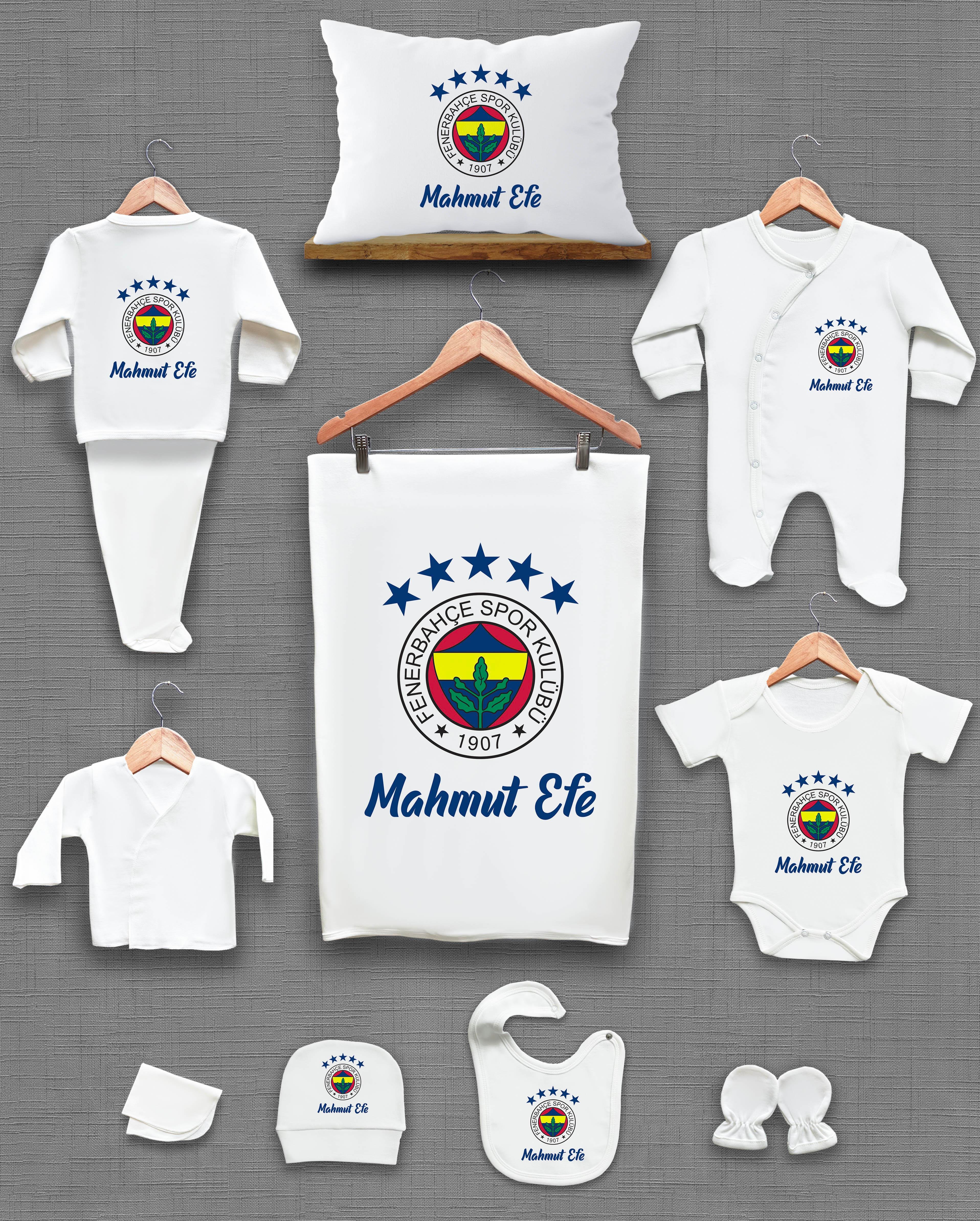 Taraftar Desenli 11'li İsimli Organik Hastane Çıkış Seti