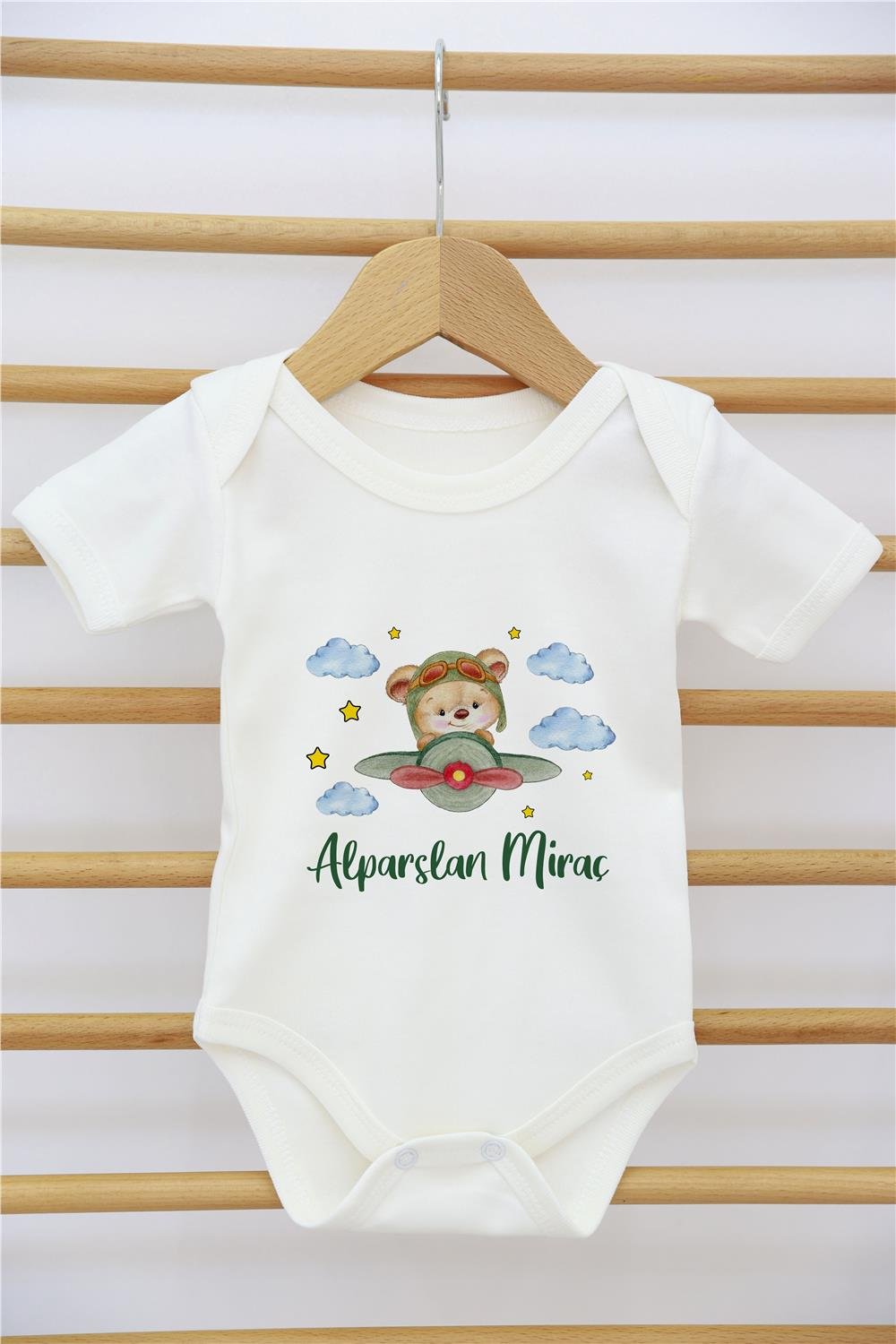 Tilki Desenli 11'li İsimli Organik Hastane Çıkış Seti