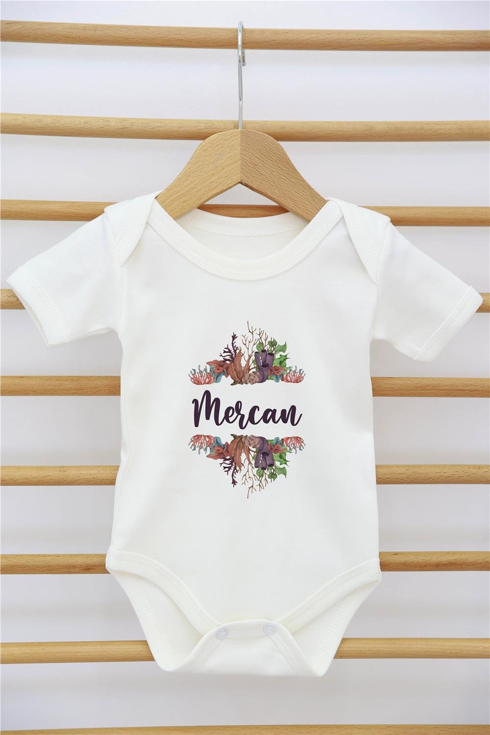 Tüğ ve Çelenk Desenli 11'li İsimli Organik Hastane Çıkış Seti