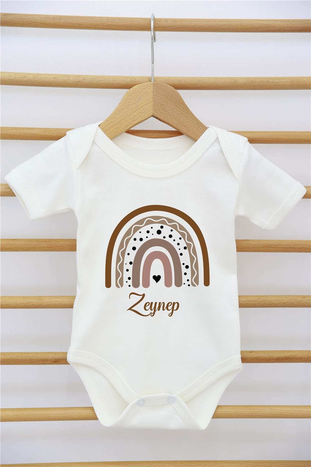 Uniqon ve Gökkuşağı Desenli 11'li İsimli Organik Hastane Çıkış Seti