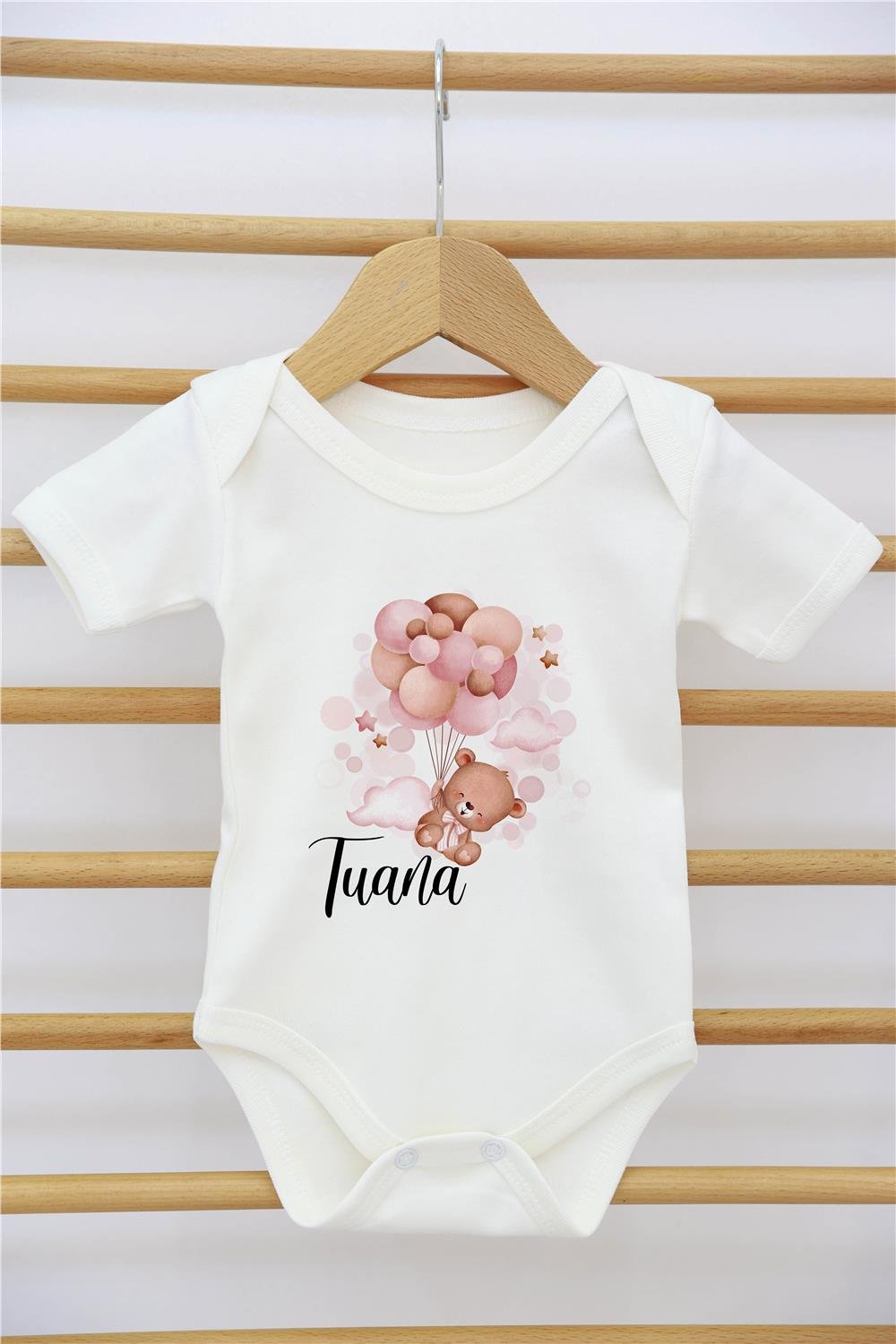 Yaprak Çelenk Desenli 11'li İsimli Organik Hastane Çıkış Seti