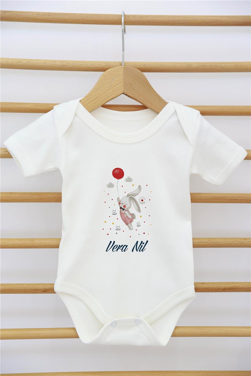 Yaprak Çelenk Desenli  11'li İsimli Organik Hastane Çıkış Seti