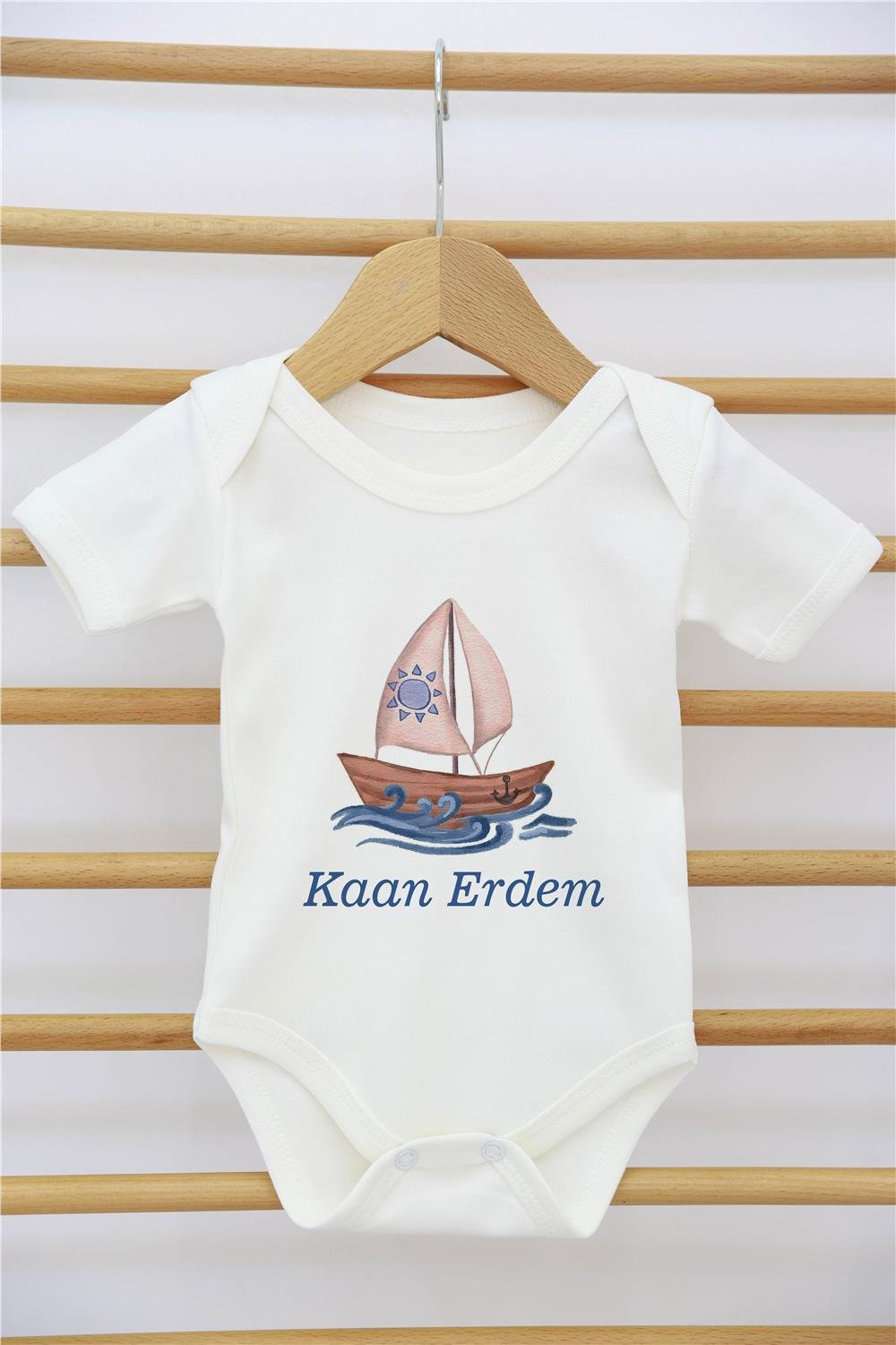 Yaprak ve Fil Desenli 11'li İsimli Organik Hastane Çıkış Seti