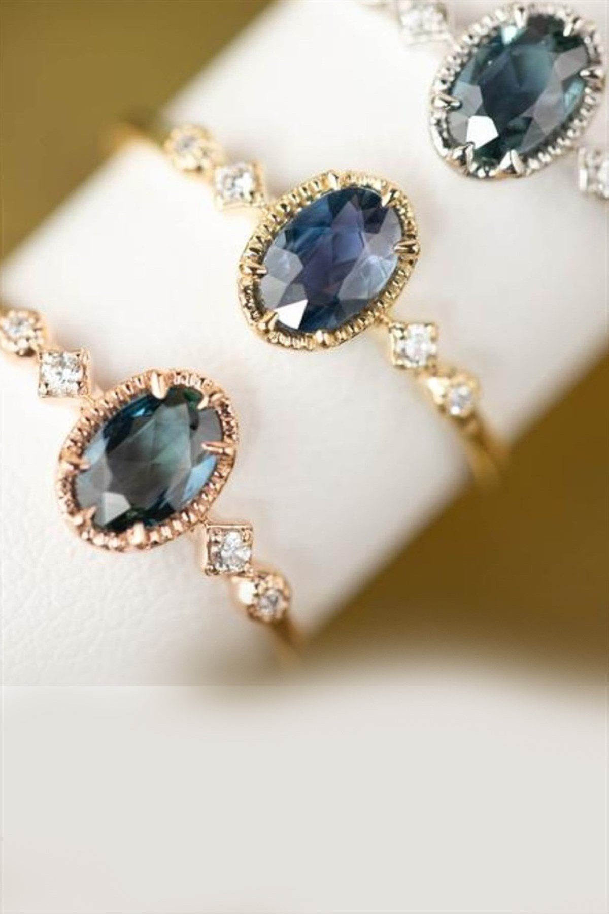DARK BLUE TOPAZ PIRLANTALI TEKTAŞ YÜZÜK  - AK0240