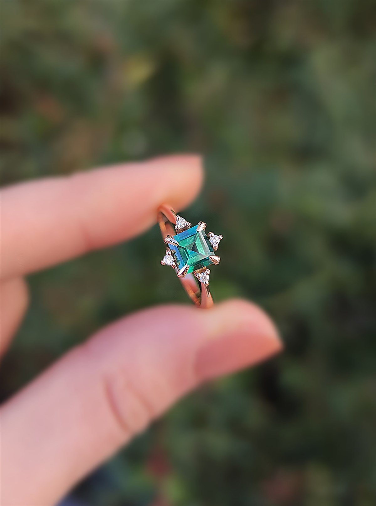 KOPENHAG EVLİLİK TEKLİF GREEN TOPAZ PIRLANTA TEKTAŞ YÜZÜK - AK560