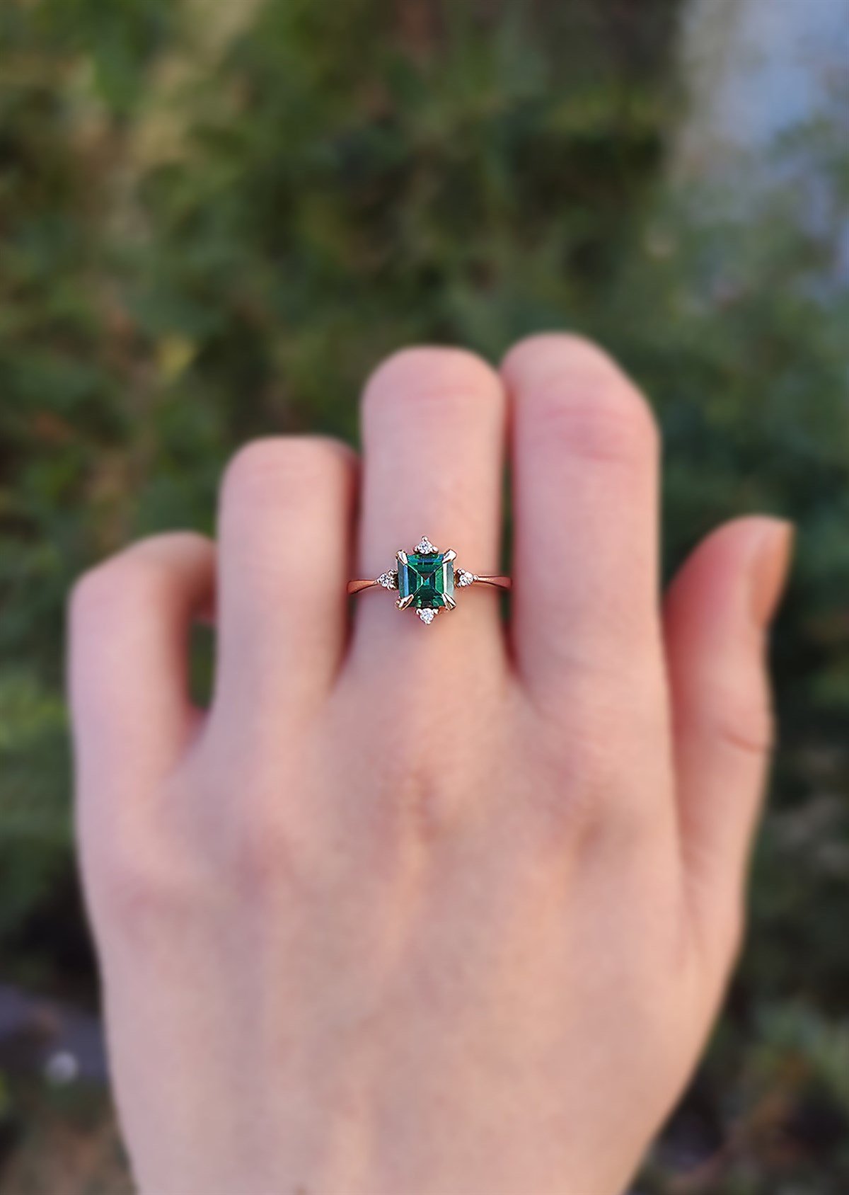 KOPENHAG EVLİLİK TEKLİF GREEN TOPAZ PIRLANTA TEKTAŞ YÜZÜK - AK560