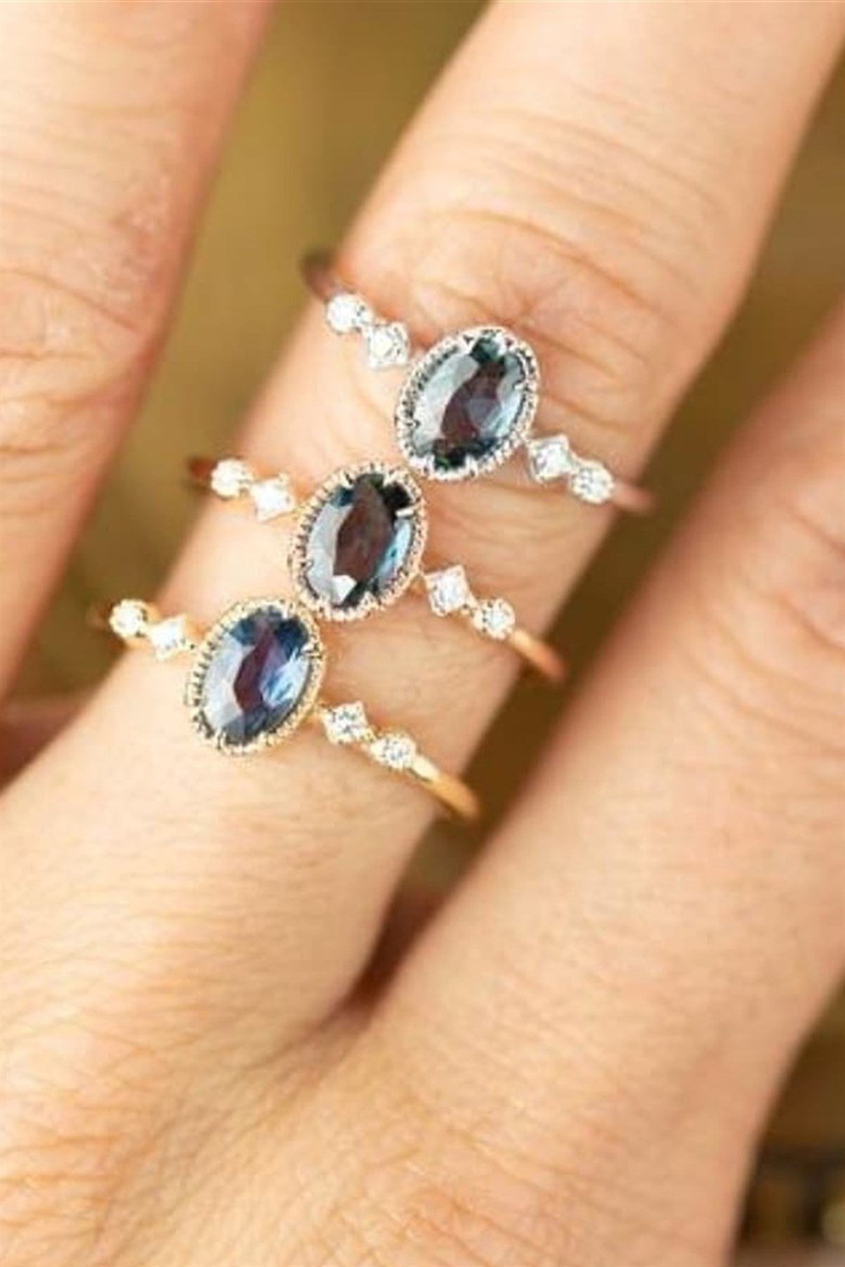 LİVERPOOL BLUE TOPAZ VE PIRLANTA TEKTAŞ YÜZÜK - Ak745