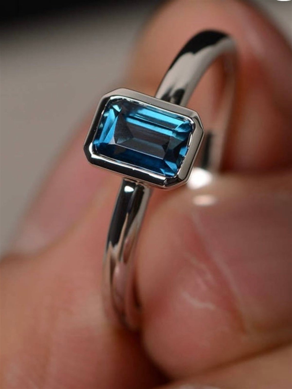 Luiziyanna London Bulue Topaz Yüzük AK1514