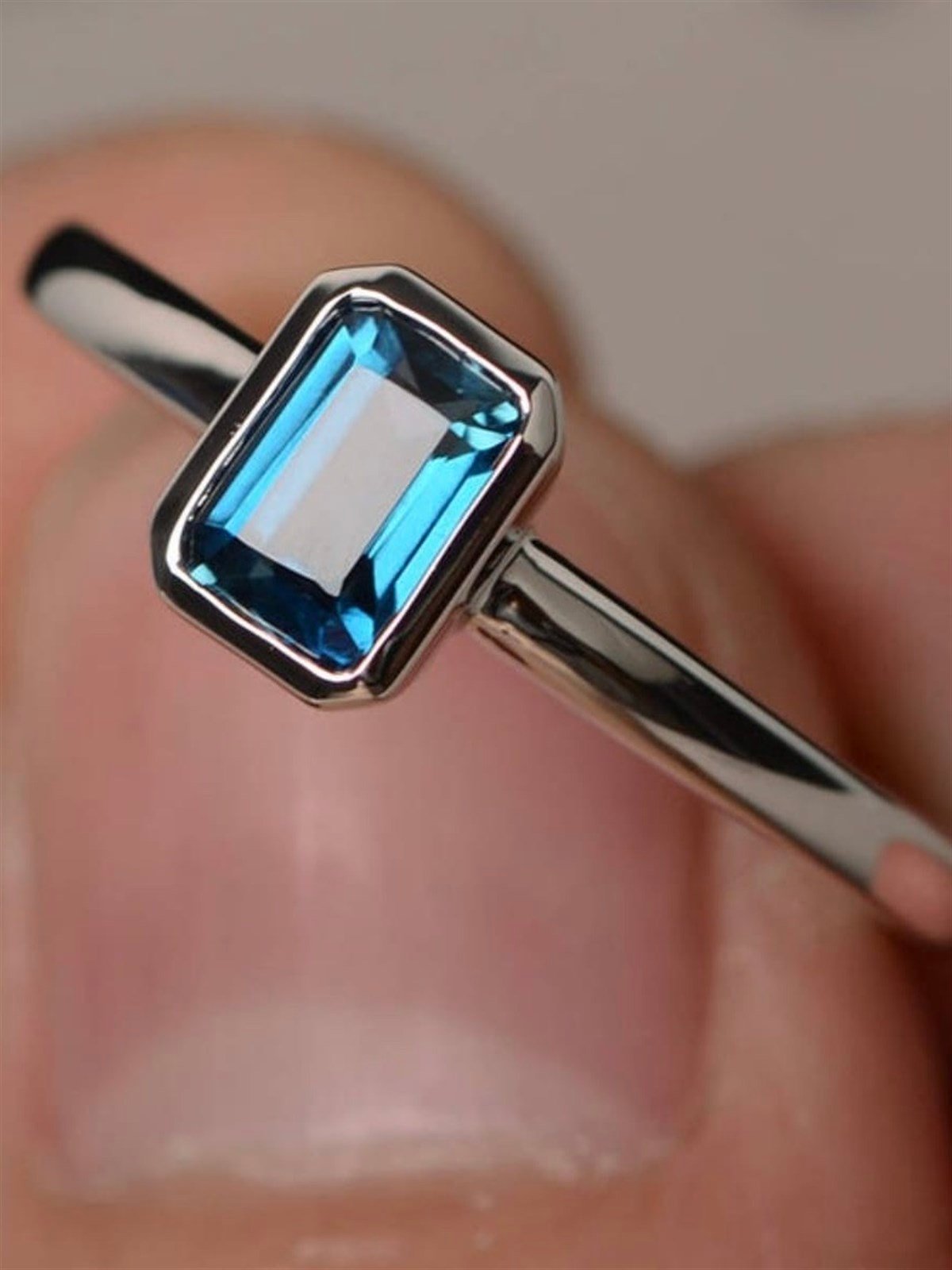 Luiziyanna London Bulue Topaz Yüzük AK1514