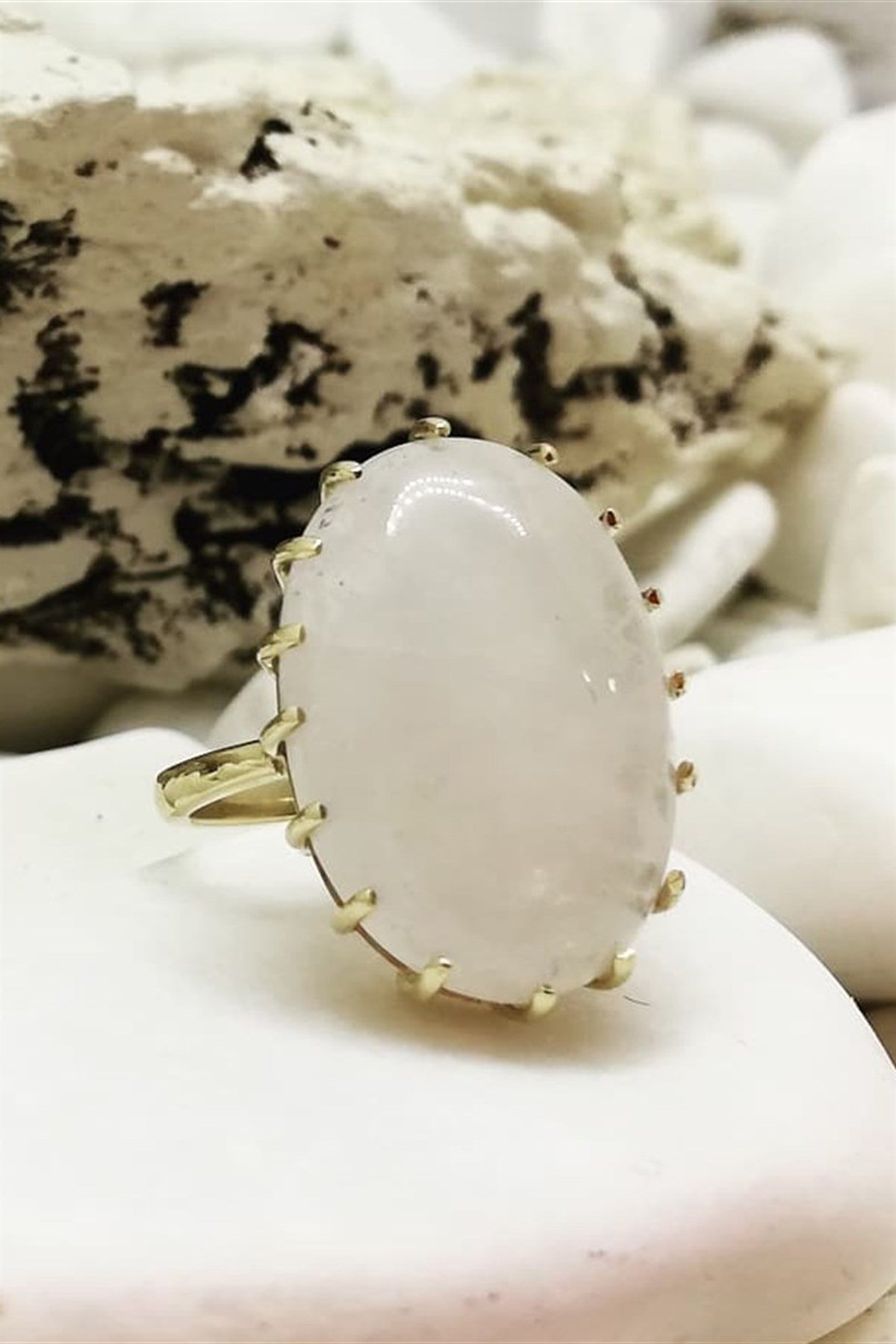 MALAGA MİLKY QUARTZ YÜZÜK - AK717